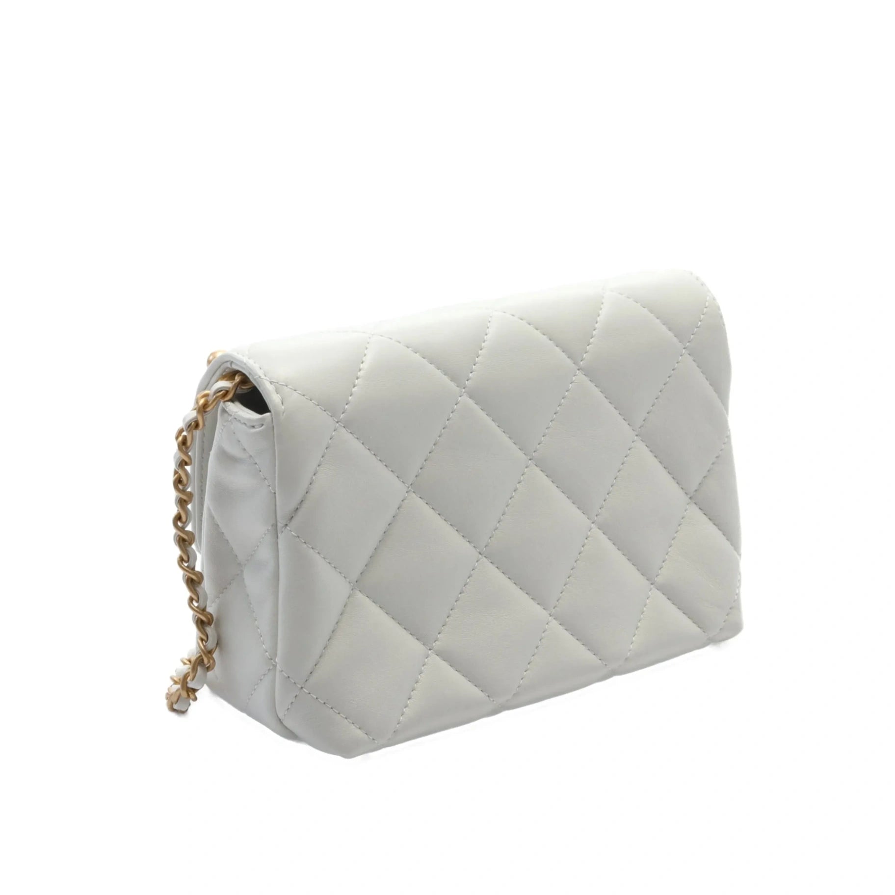 Chanel Mini Flap White Coco Pearl GHW