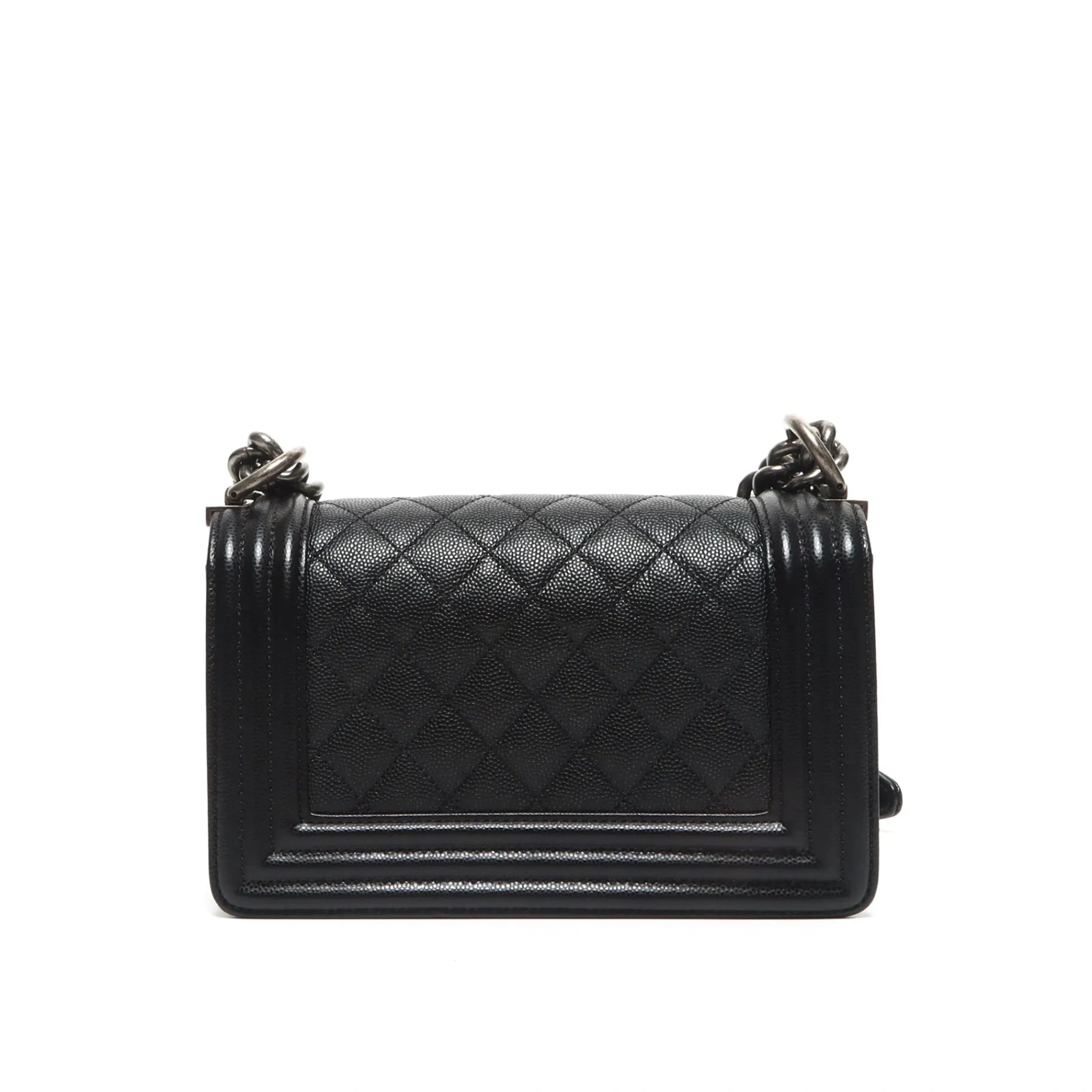 Chanel Small Boy Black Caviar Leather