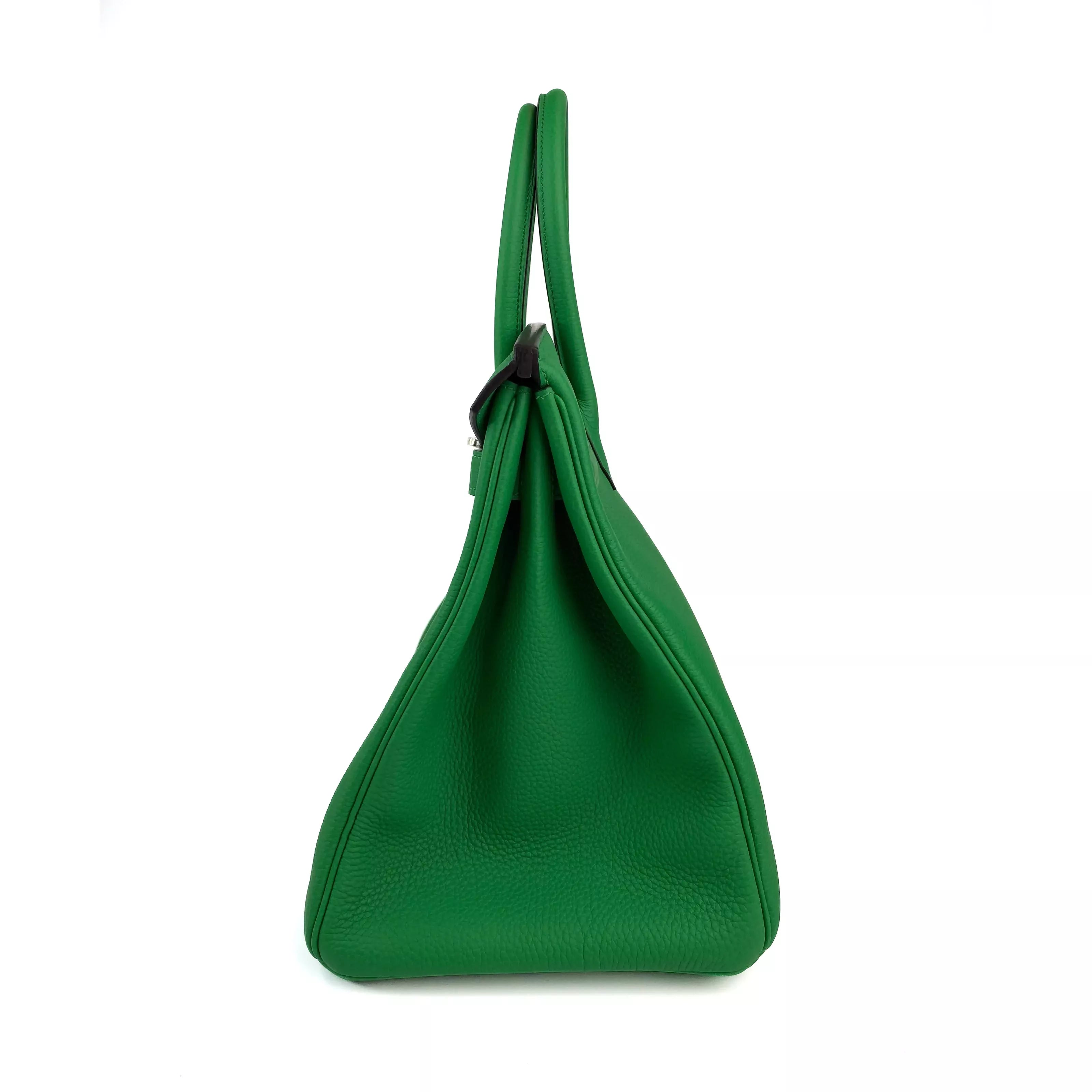 Hermes Birkin 35 in Bamboo Green Togo Leather GHW 5