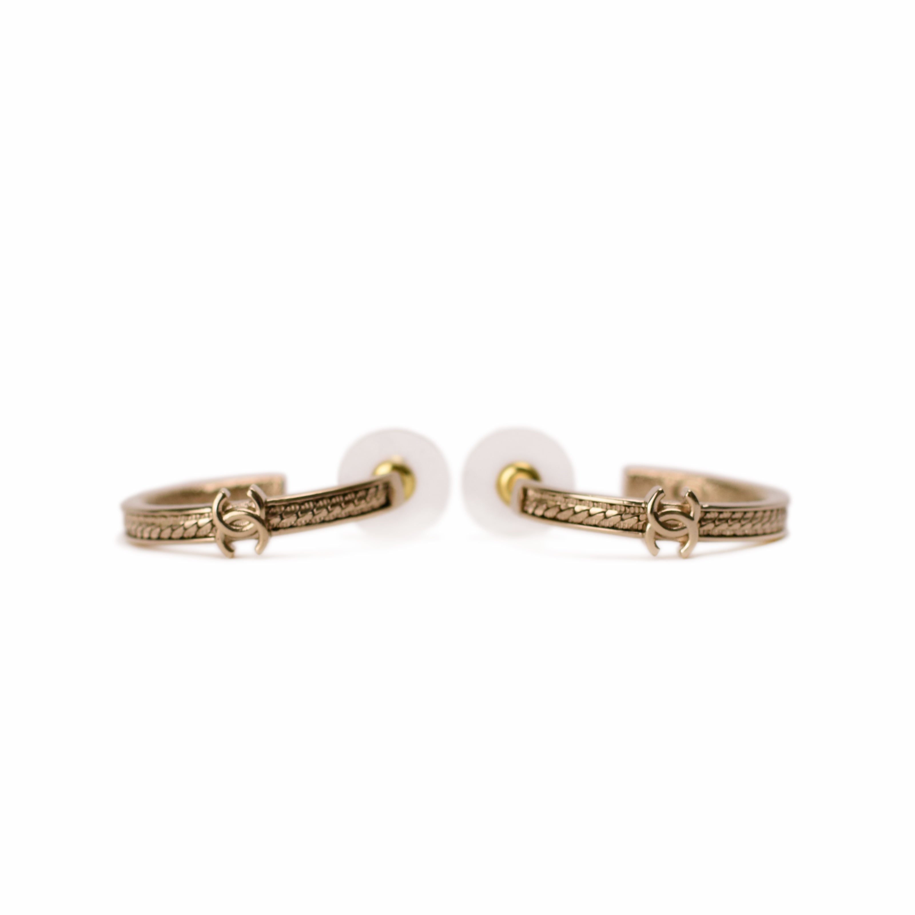 Chanel Hoop Champagne Earrings