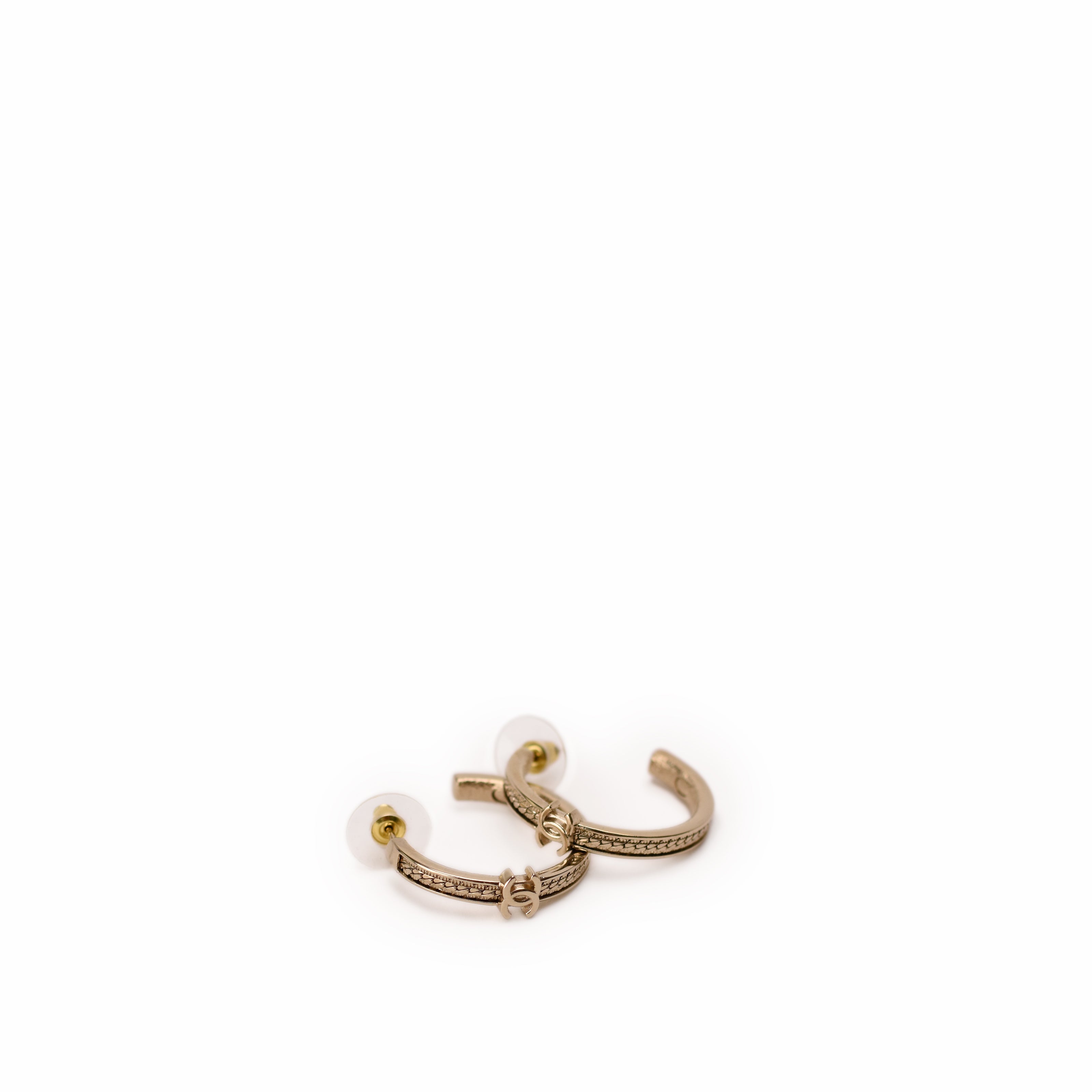 Chanel Hoop Champagne Earrings