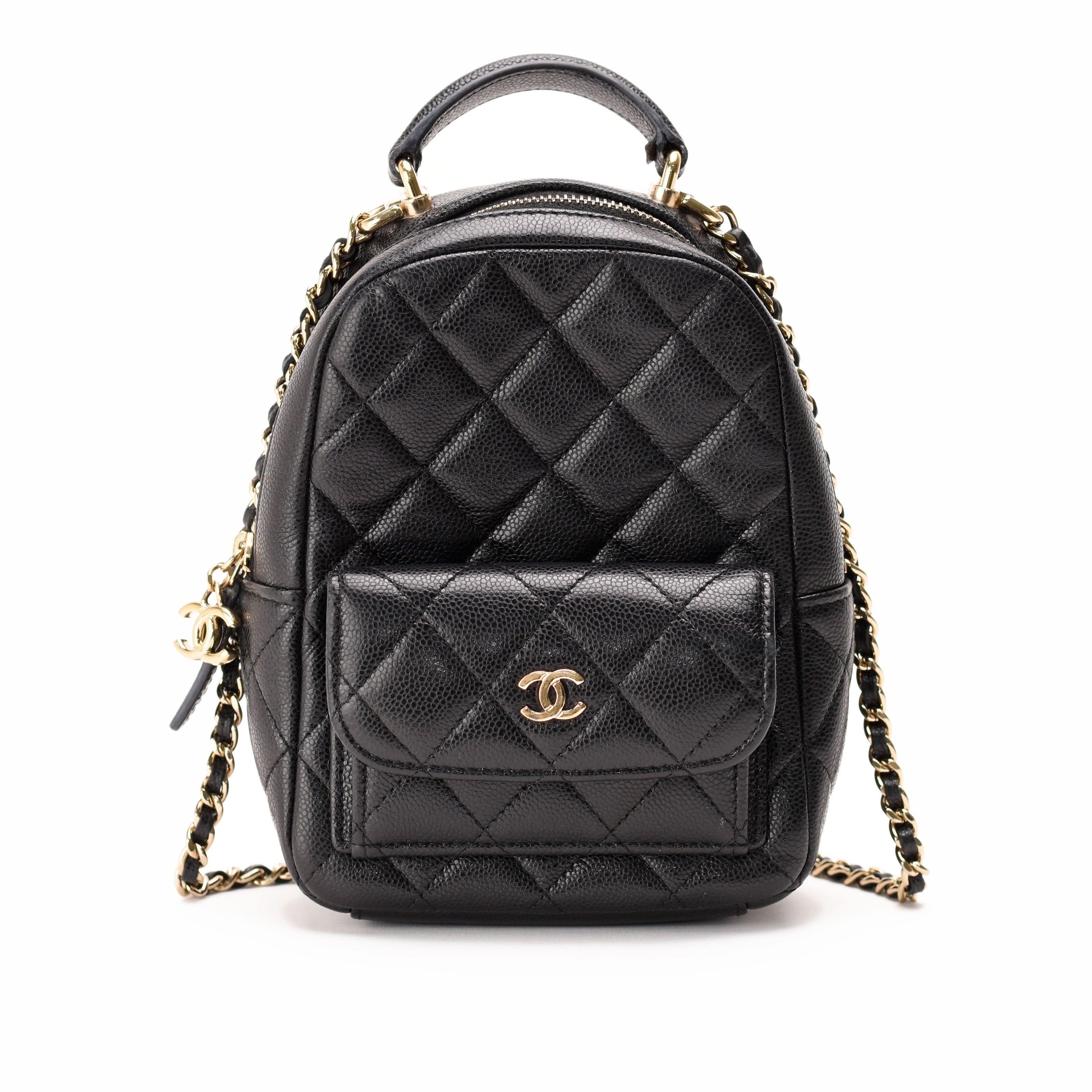 Chanel Matelasse Mini Backpack Black Caviar CHW
