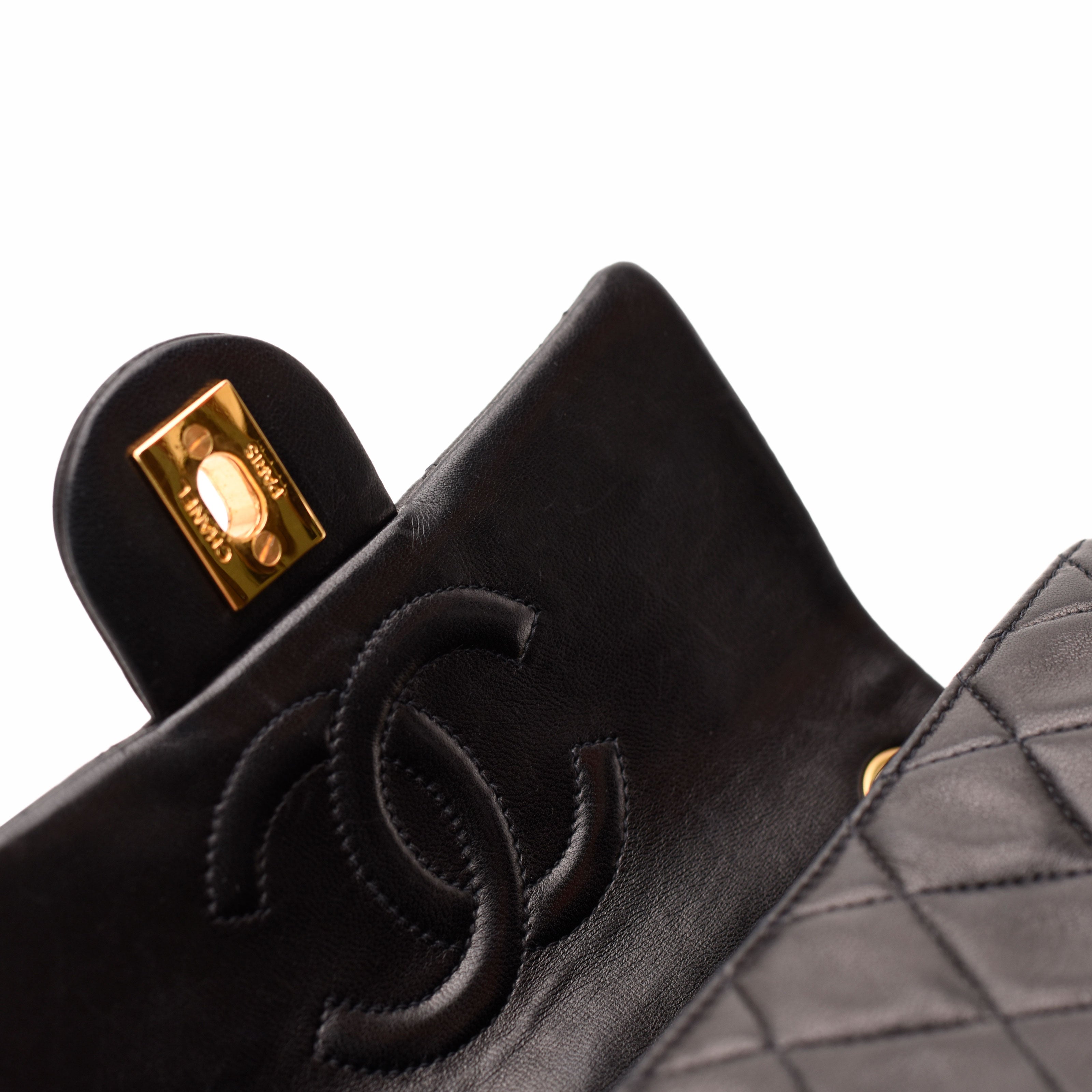 Chanel Mini Square Vintage Black Lambskin 24K GHW