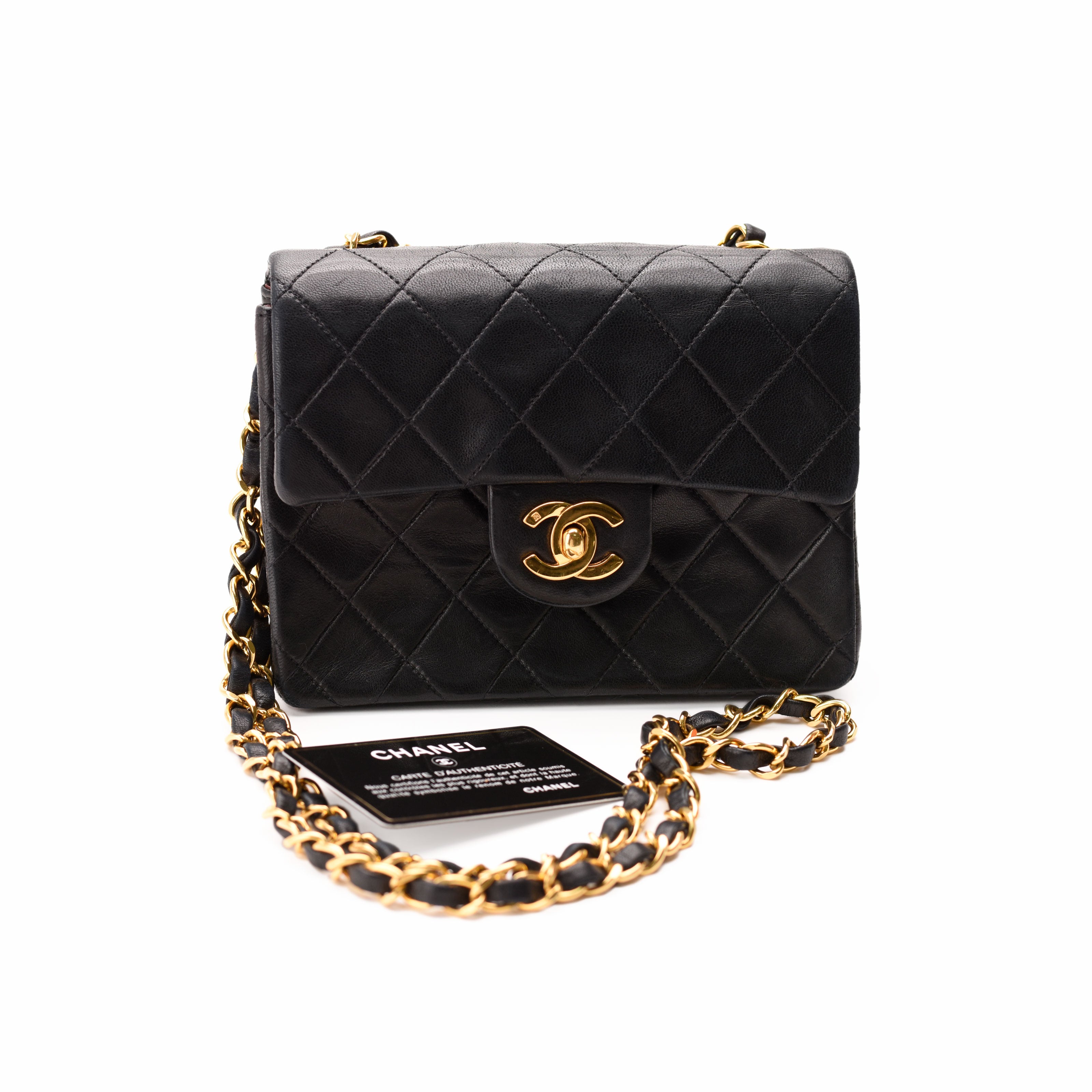 Chanel Mini Square Vintage Black Lambskin 24K GHW