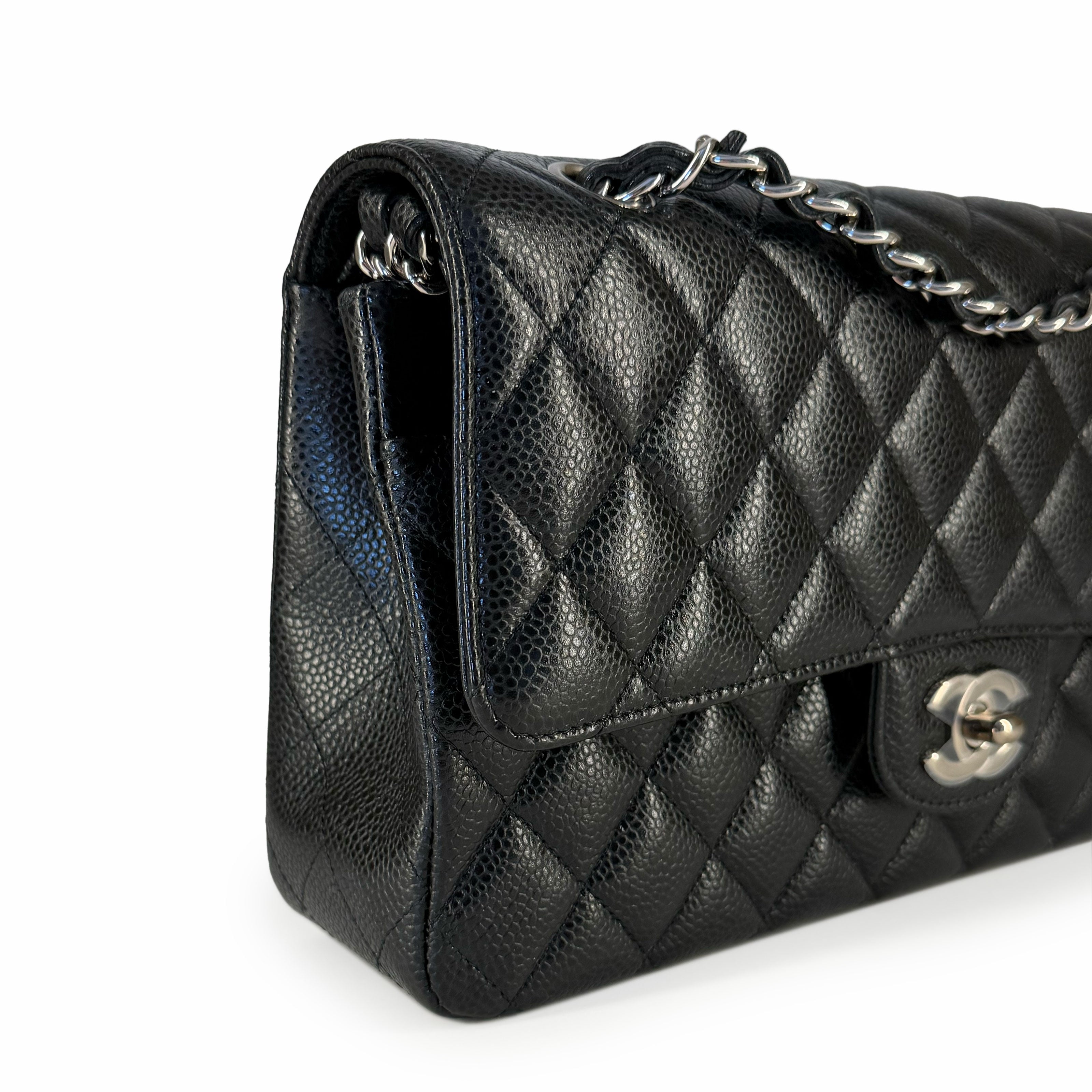 Chanel Timeless Medium Black Caviar SHW