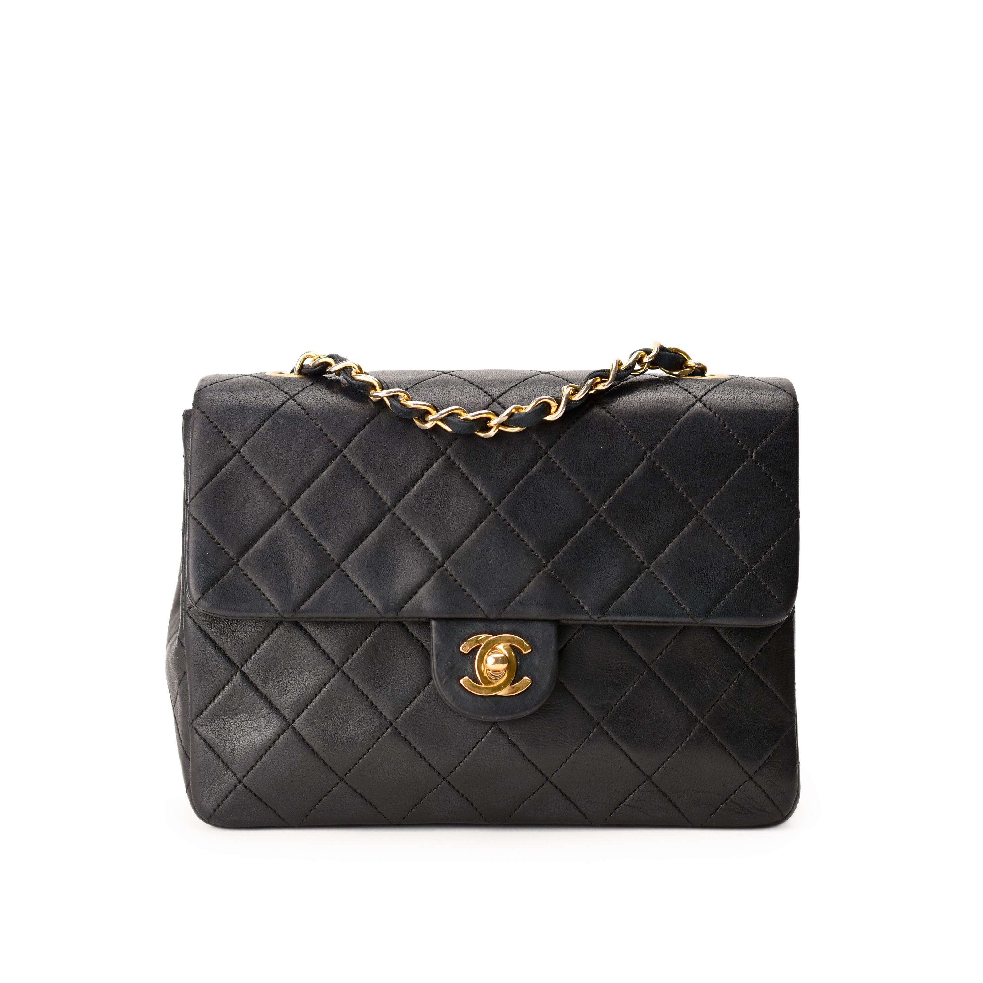 Chanel Vintage Flap Black Lambskin 24K GHW