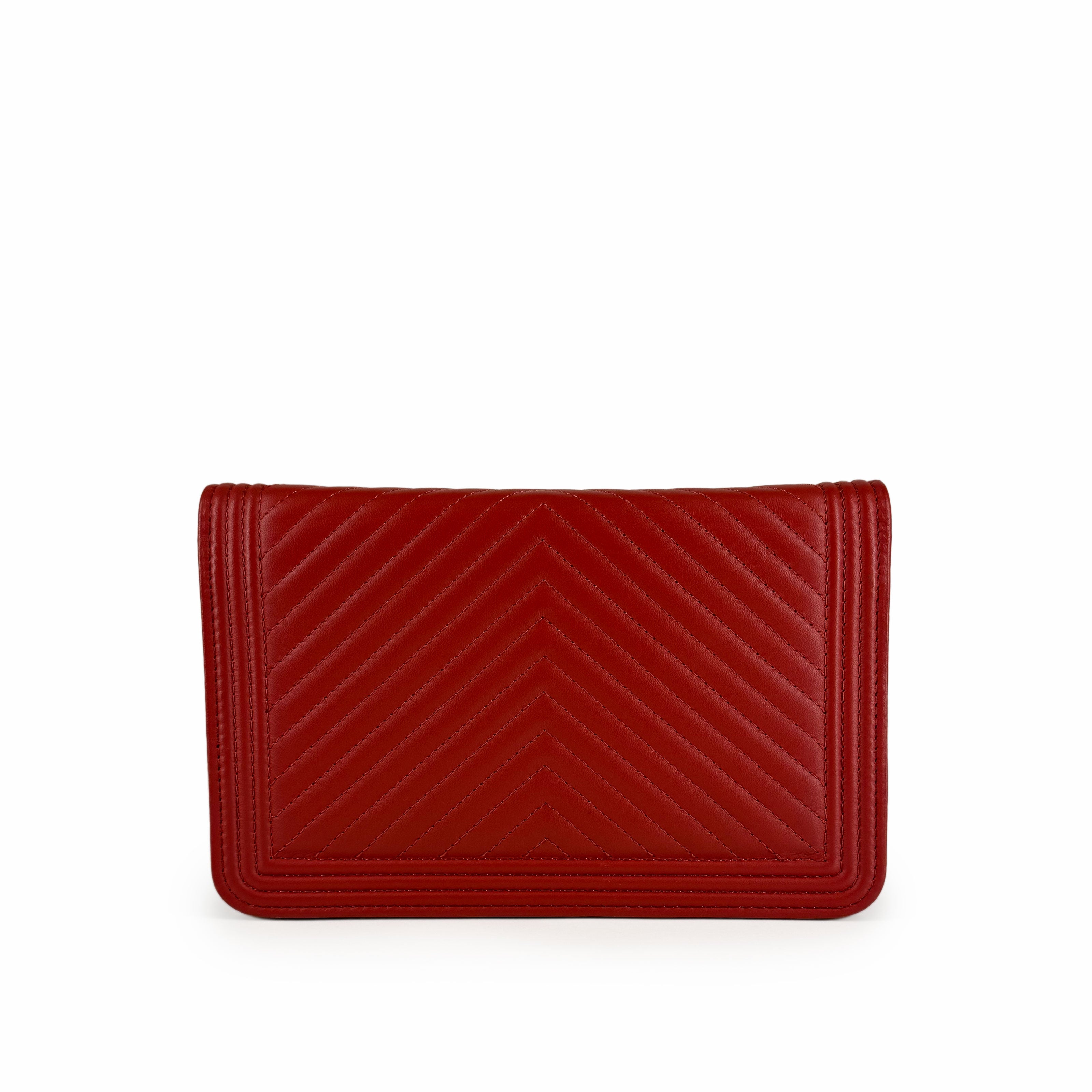 Chanel WOC Red Chevron RHW