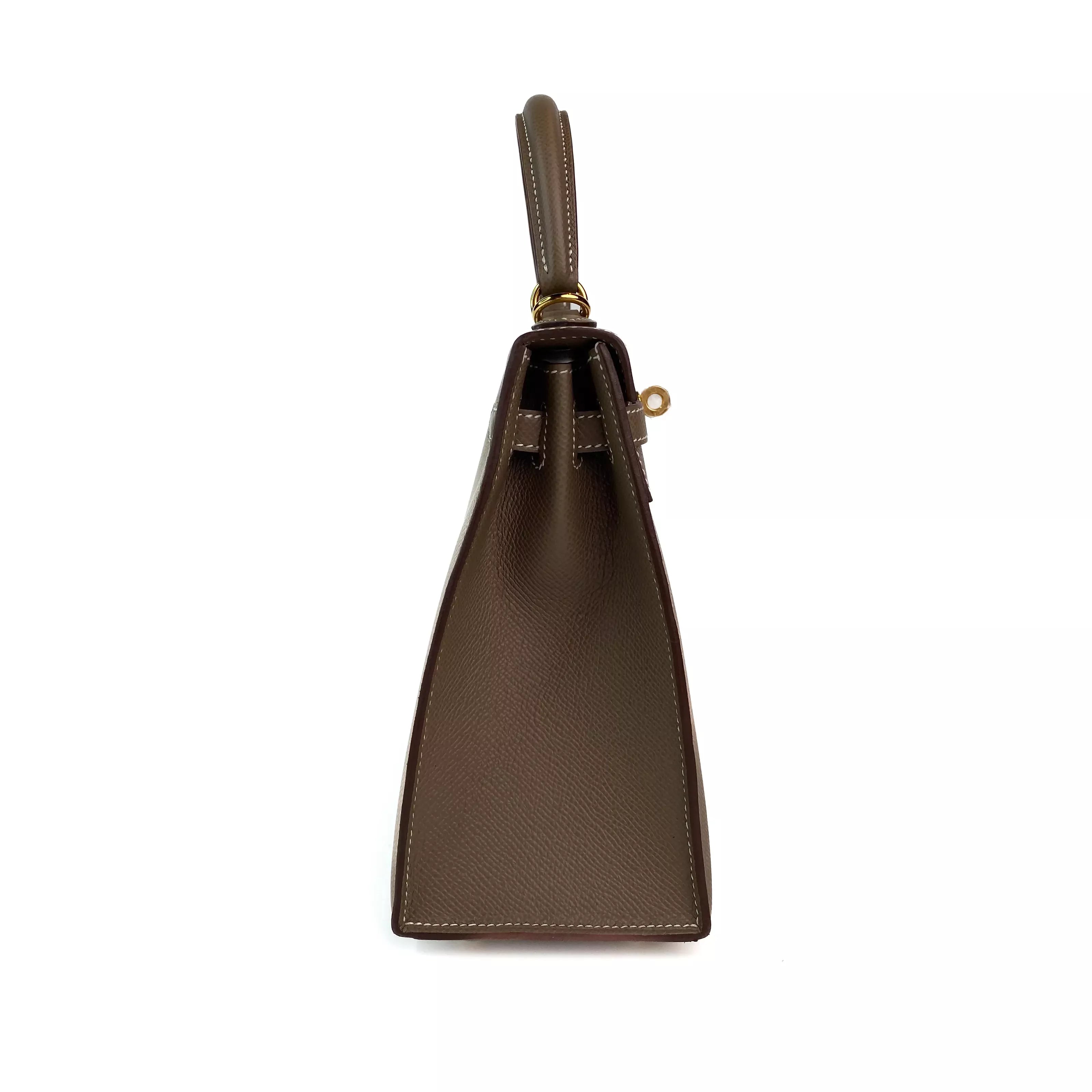 Hermes Kelly 25 in Etoupe Epsom Leather GHW 4