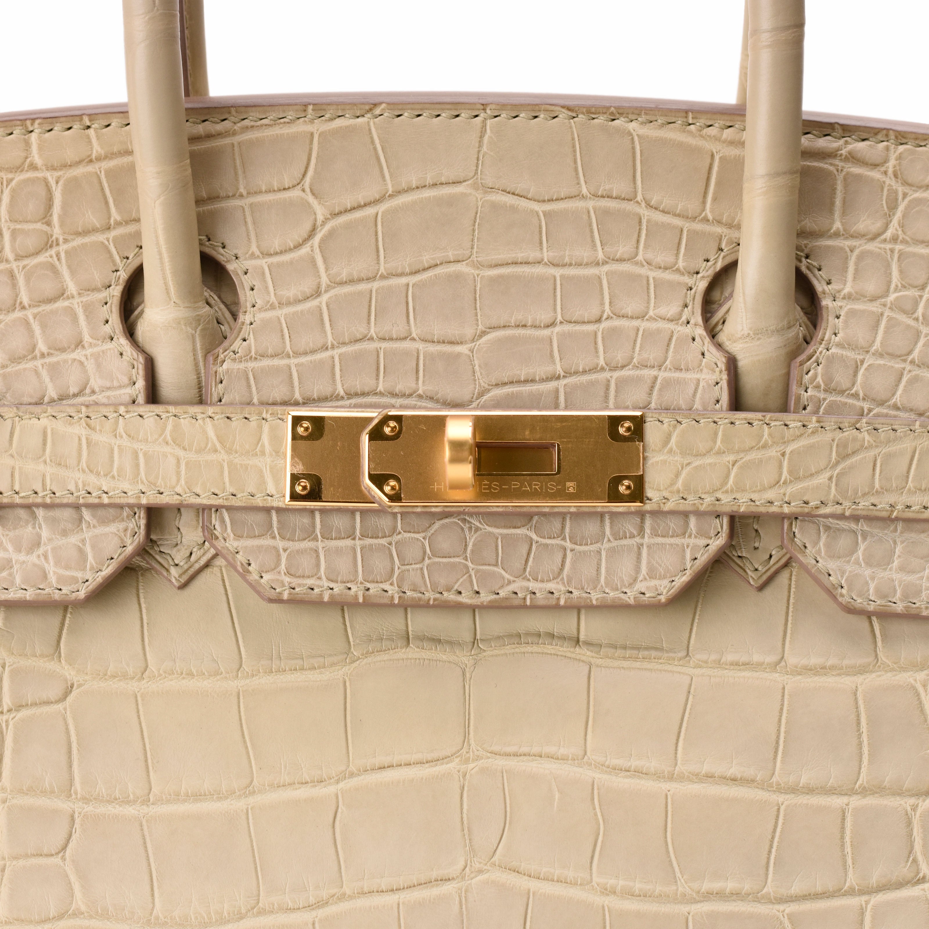 Hermès Birkin 30 Beton Matte Alligator GHW