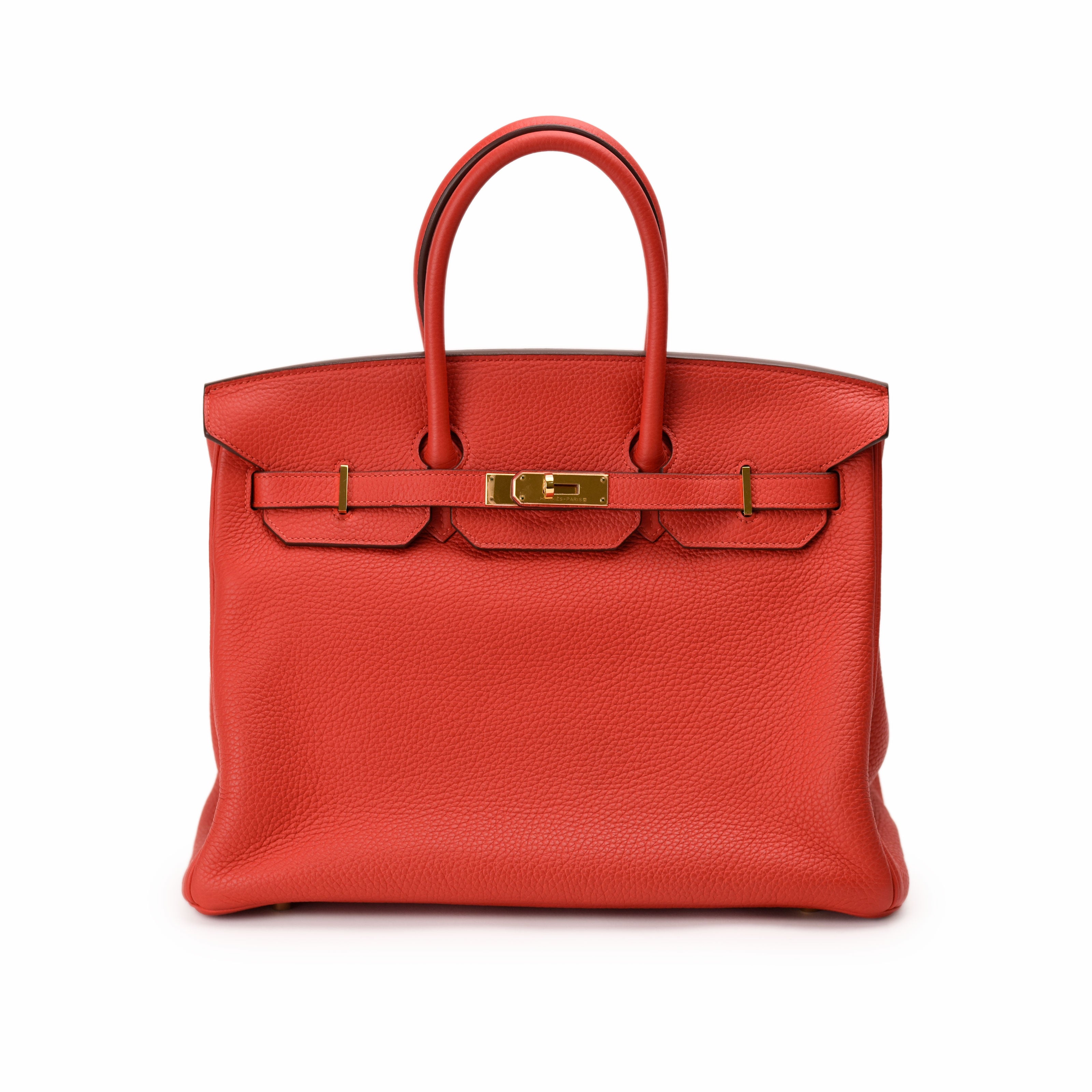 Hermès Birkin 35 Rouge Tomate Clemence GHW