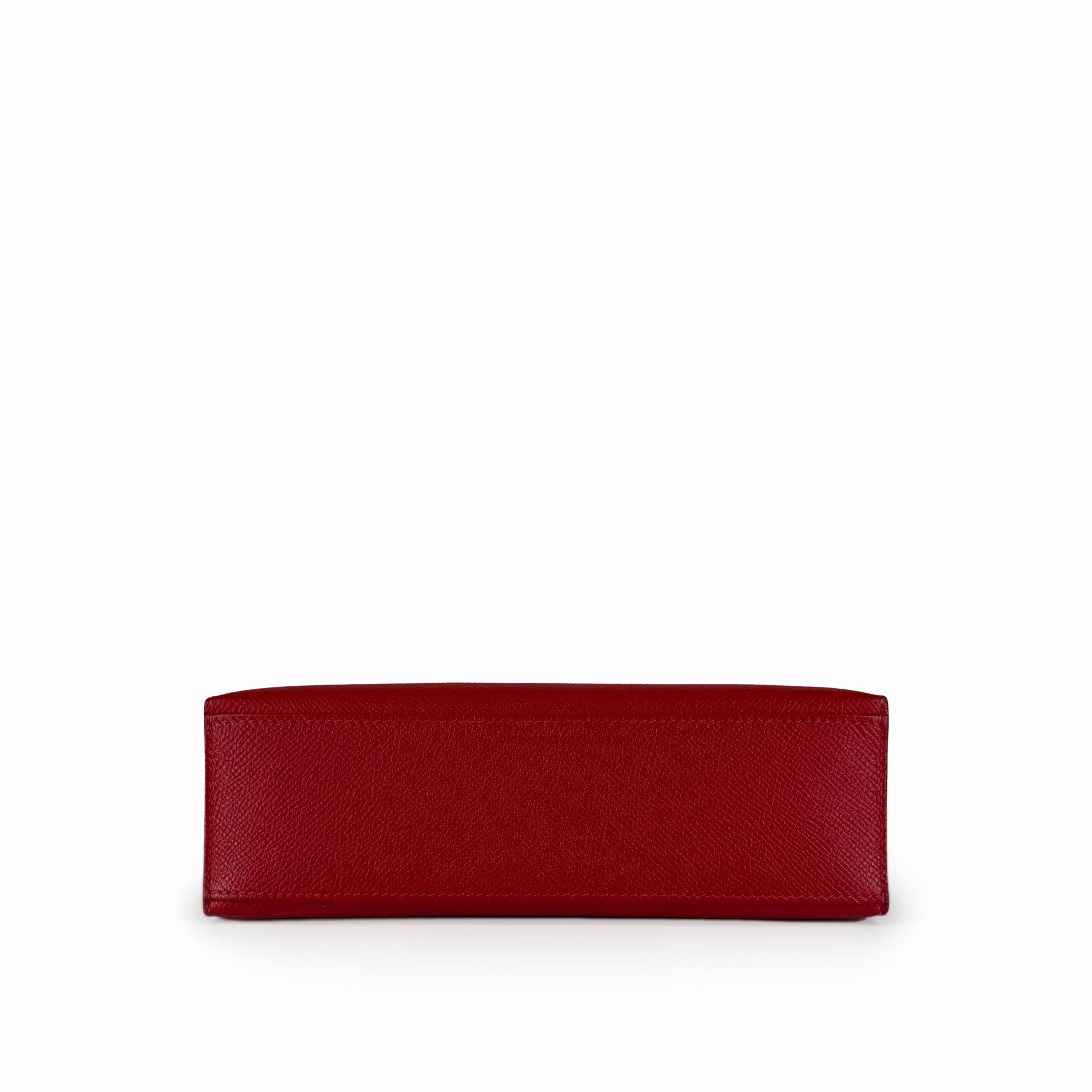 Hermès Kelly Pochette Rouge Casaque Epsom PHW