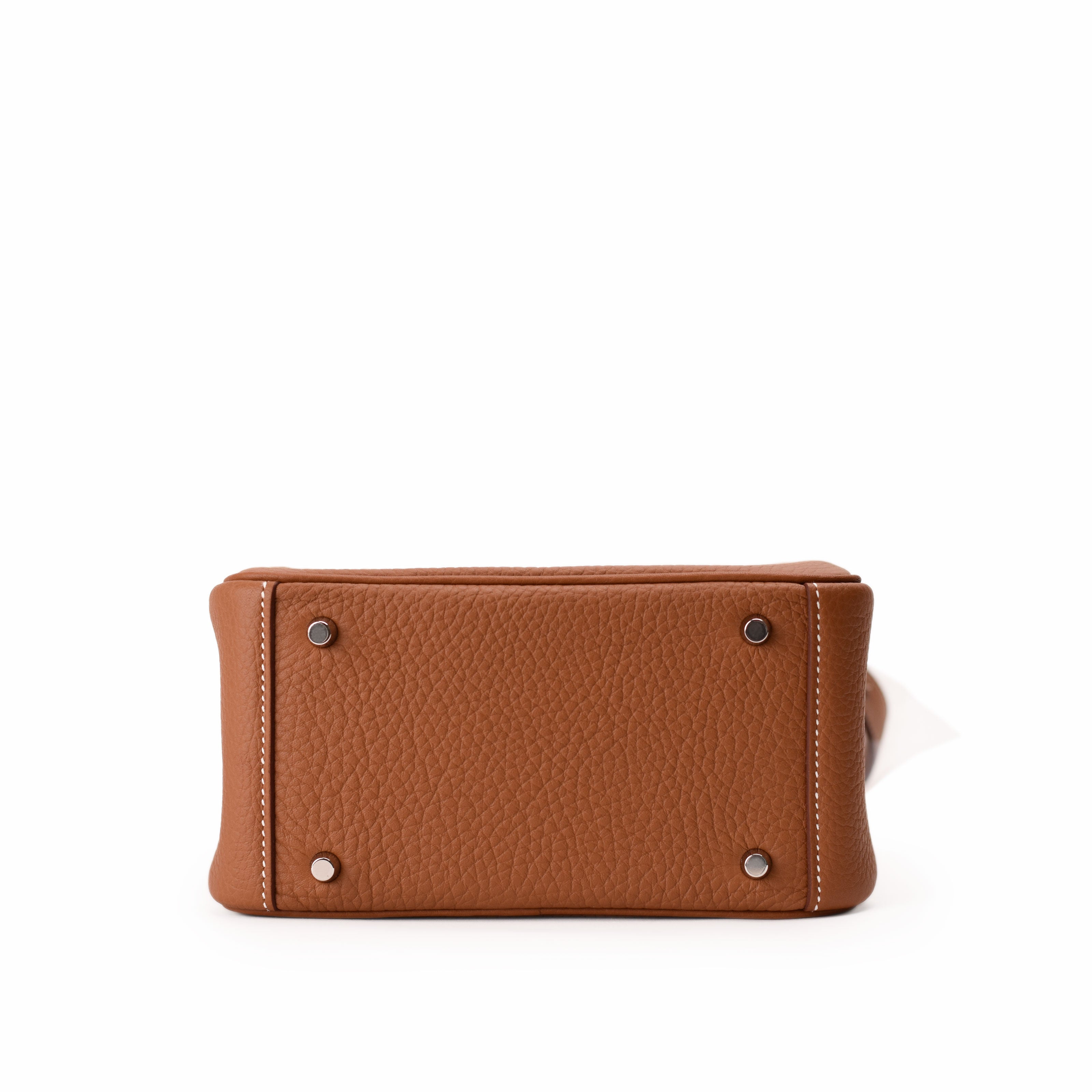 Hermès Lindy Mini Clemence Gold PHW