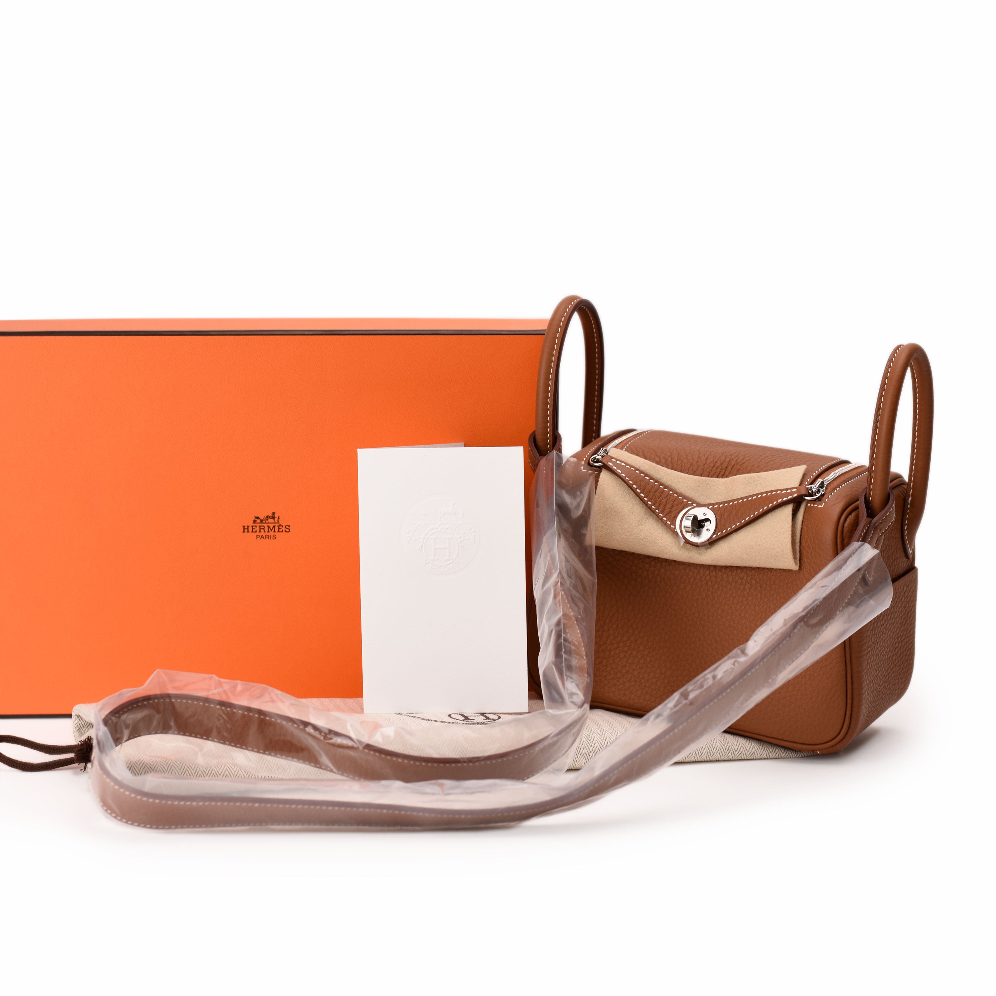 Hermès Lindy Mini Clemence Gold PHW