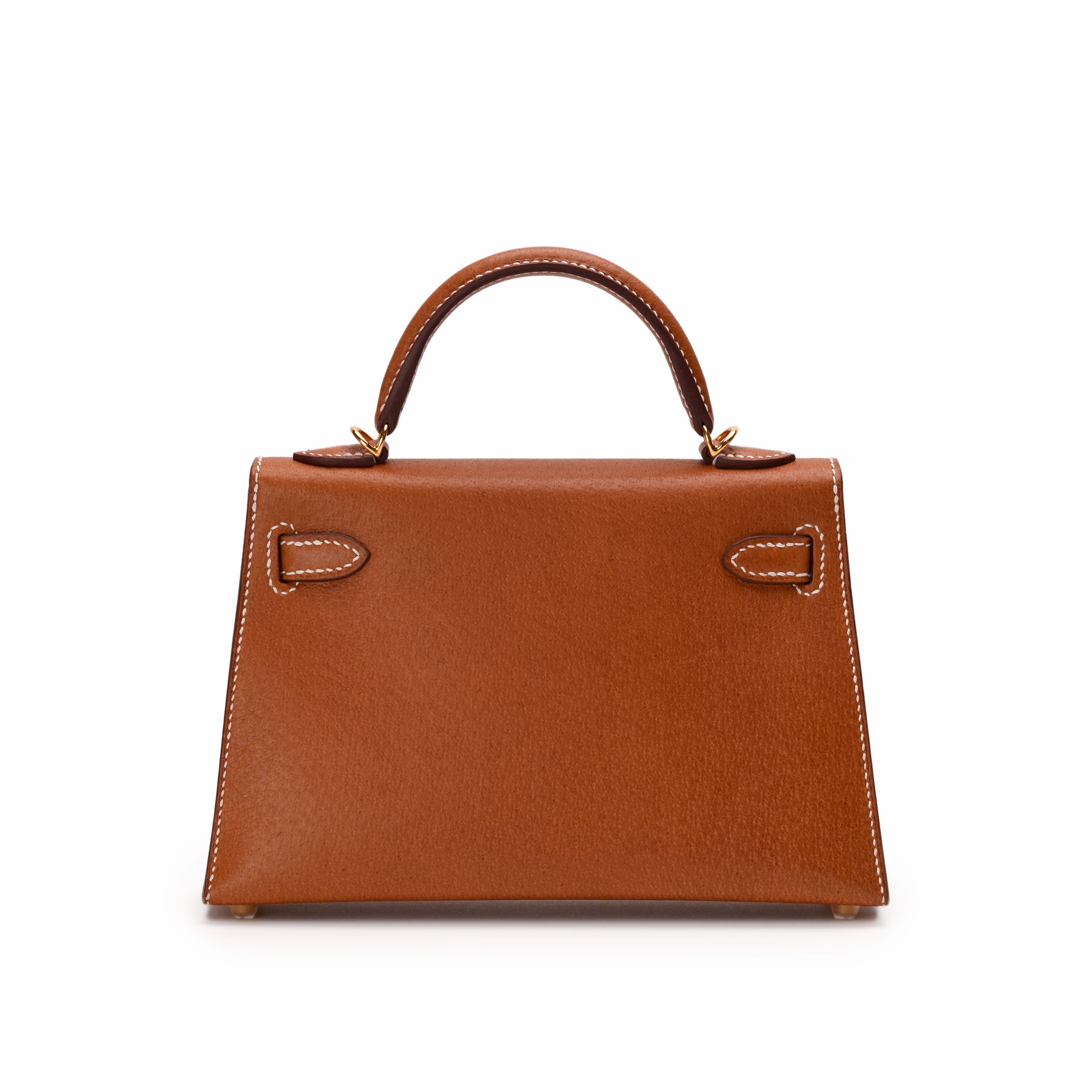 Hermès Mini Kelly Sellier Toffee GHW