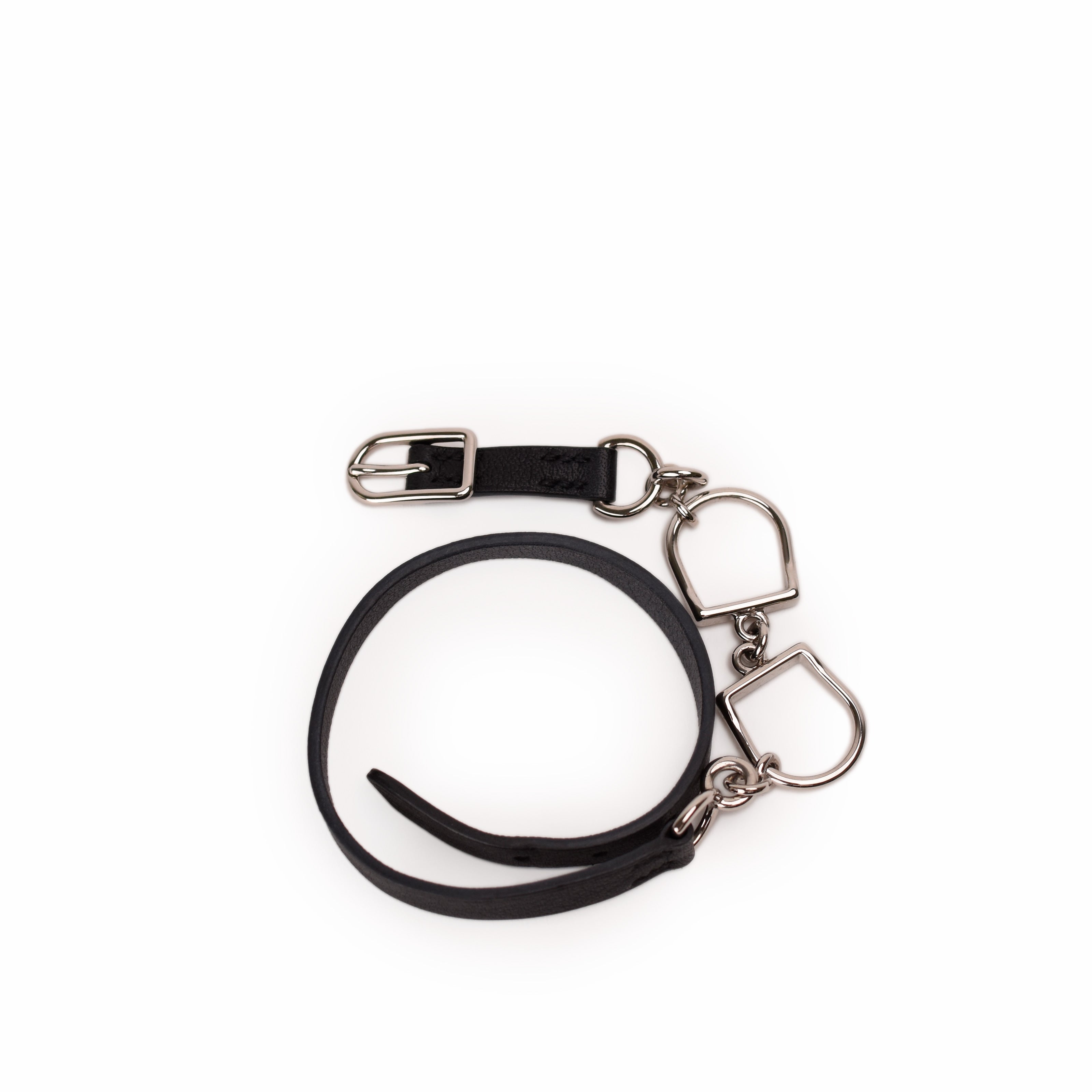 Hermès Etrier Double Tour Bracelet Black