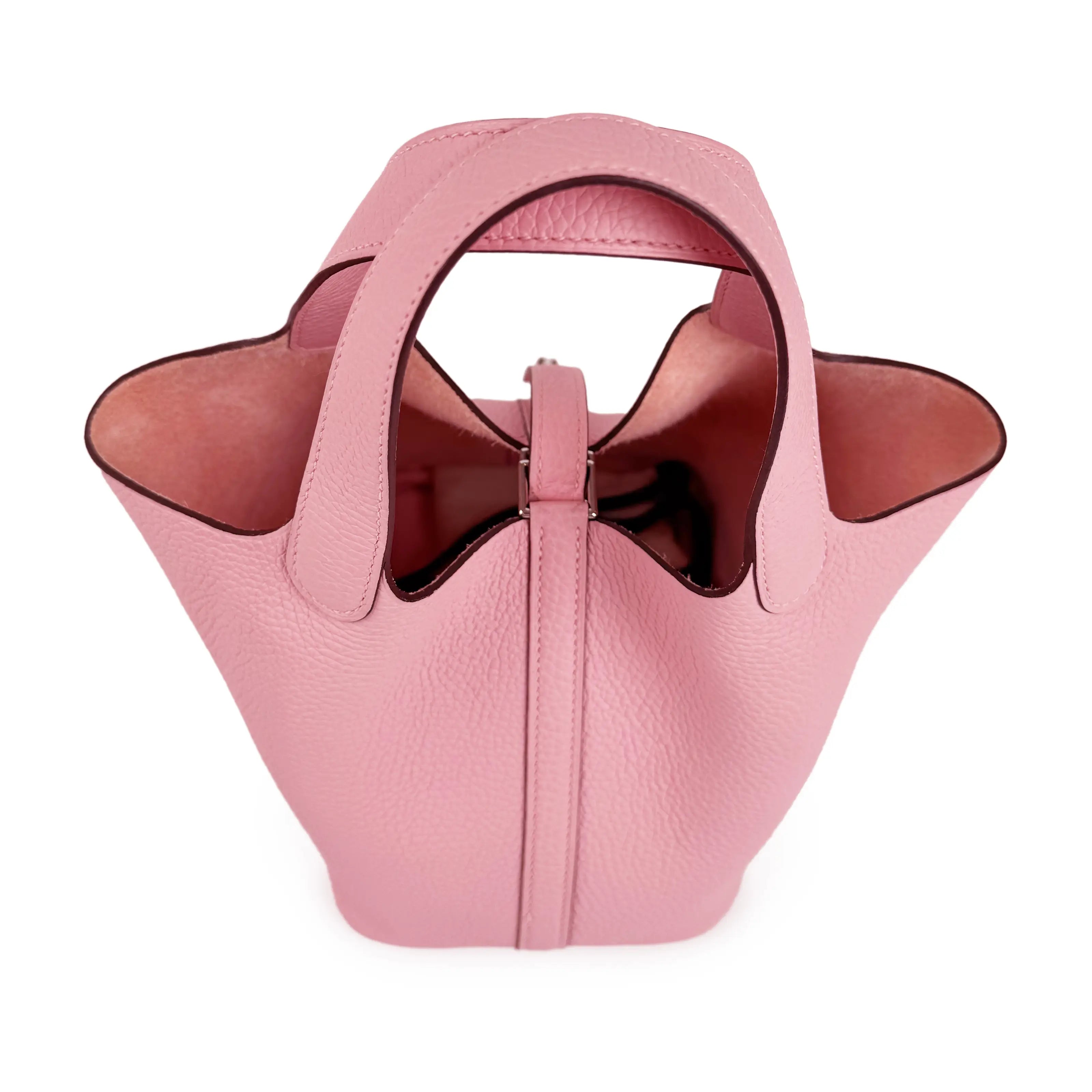 Hermès Picotin Lock 18 Rose Sakura Clemence PHW