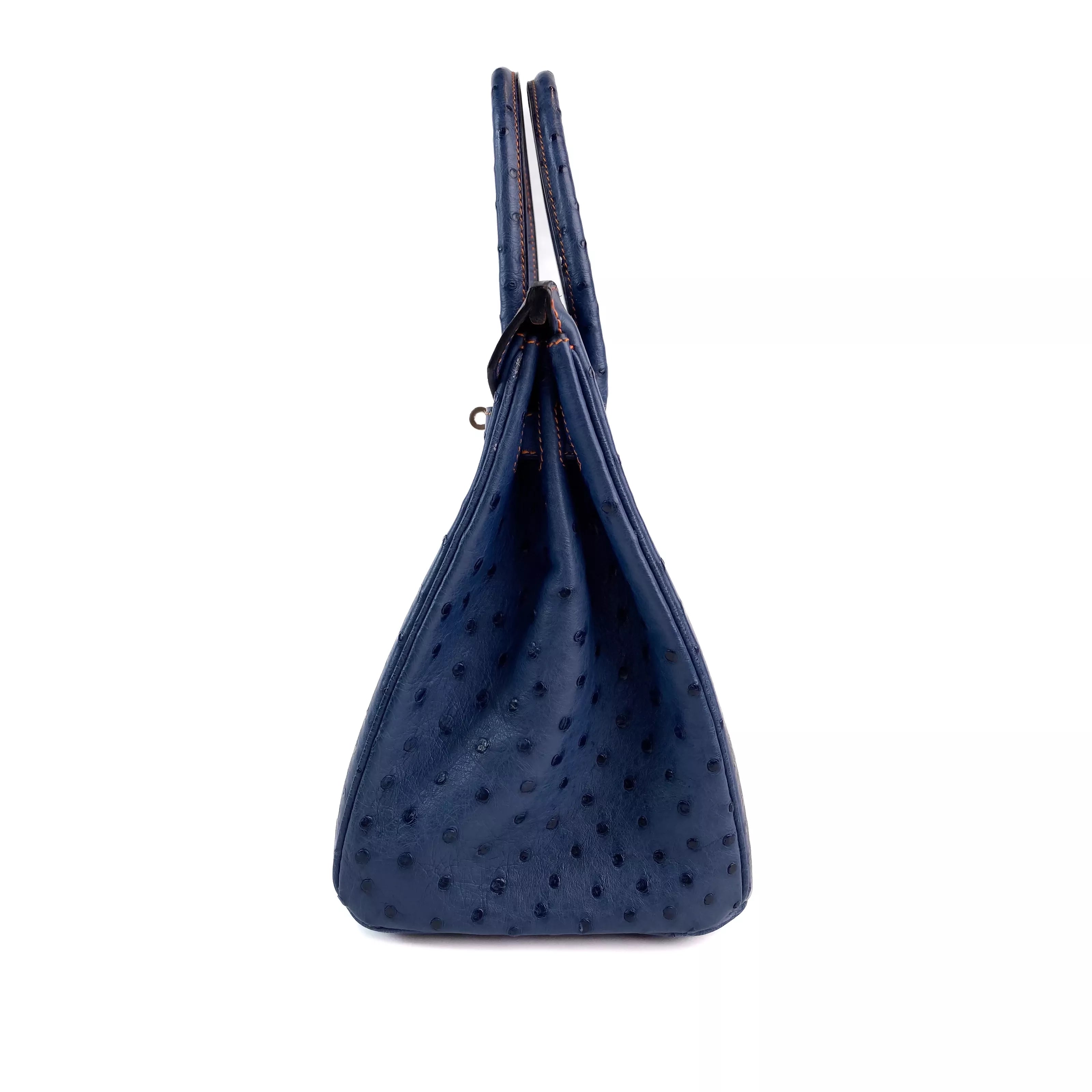 Hermes Birkin 30 in Bleu Roi Ostrich PHW 5