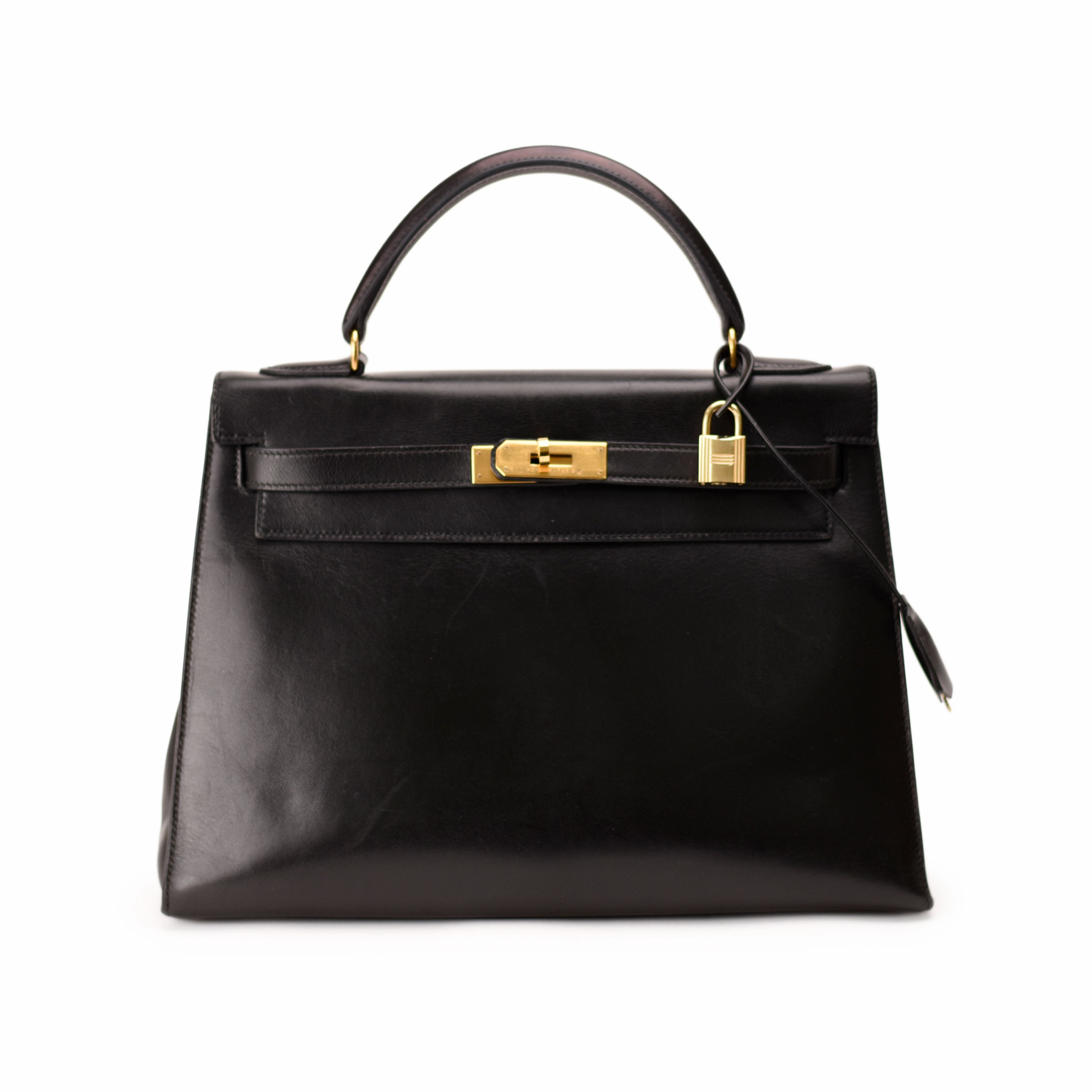 Hermès Kelly 32 Box Black GHW
