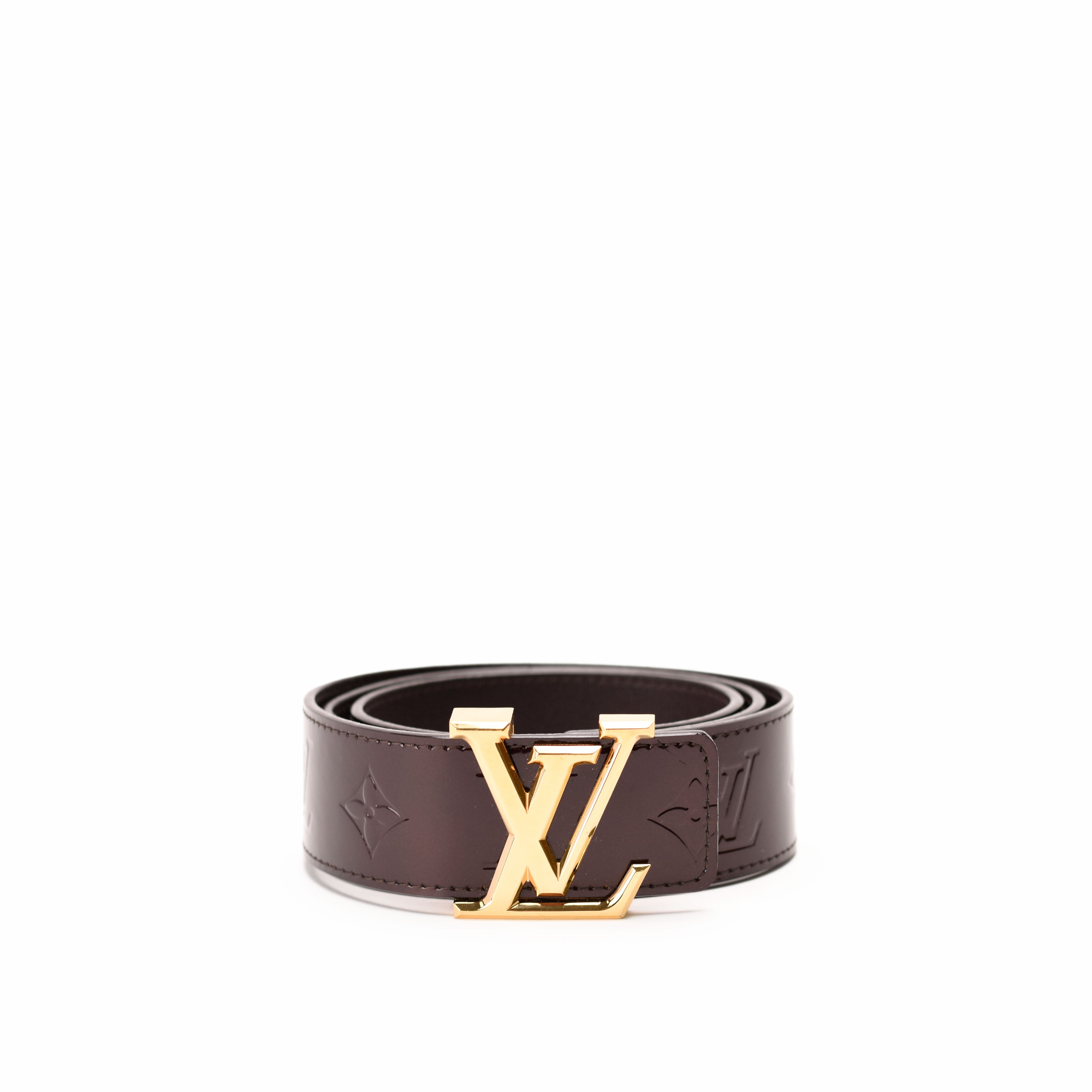 Louis Vuitton Initiales Belt Vernis Amarante