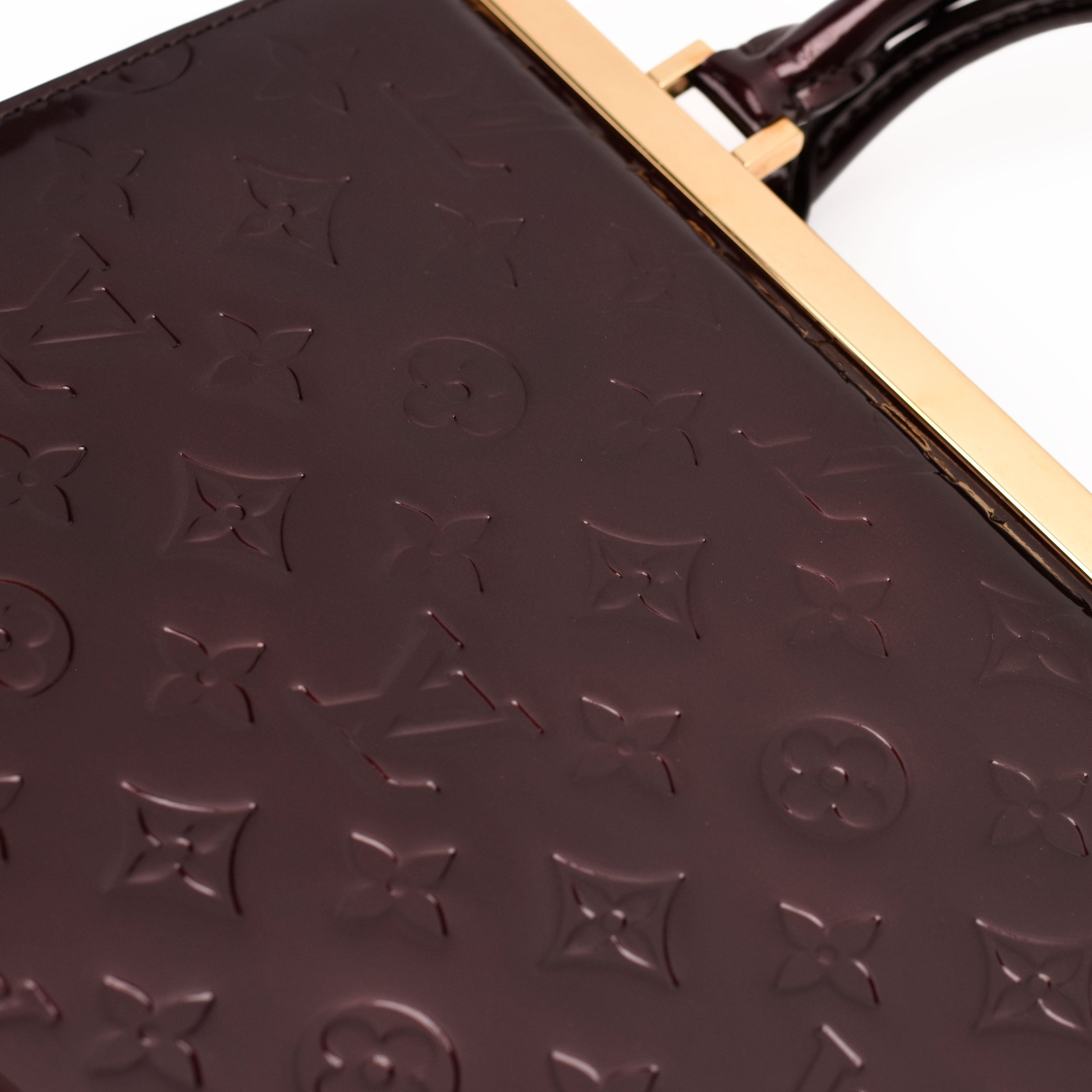 Louis Vuitton Monogram Amarante Red Vernis Deesse MM