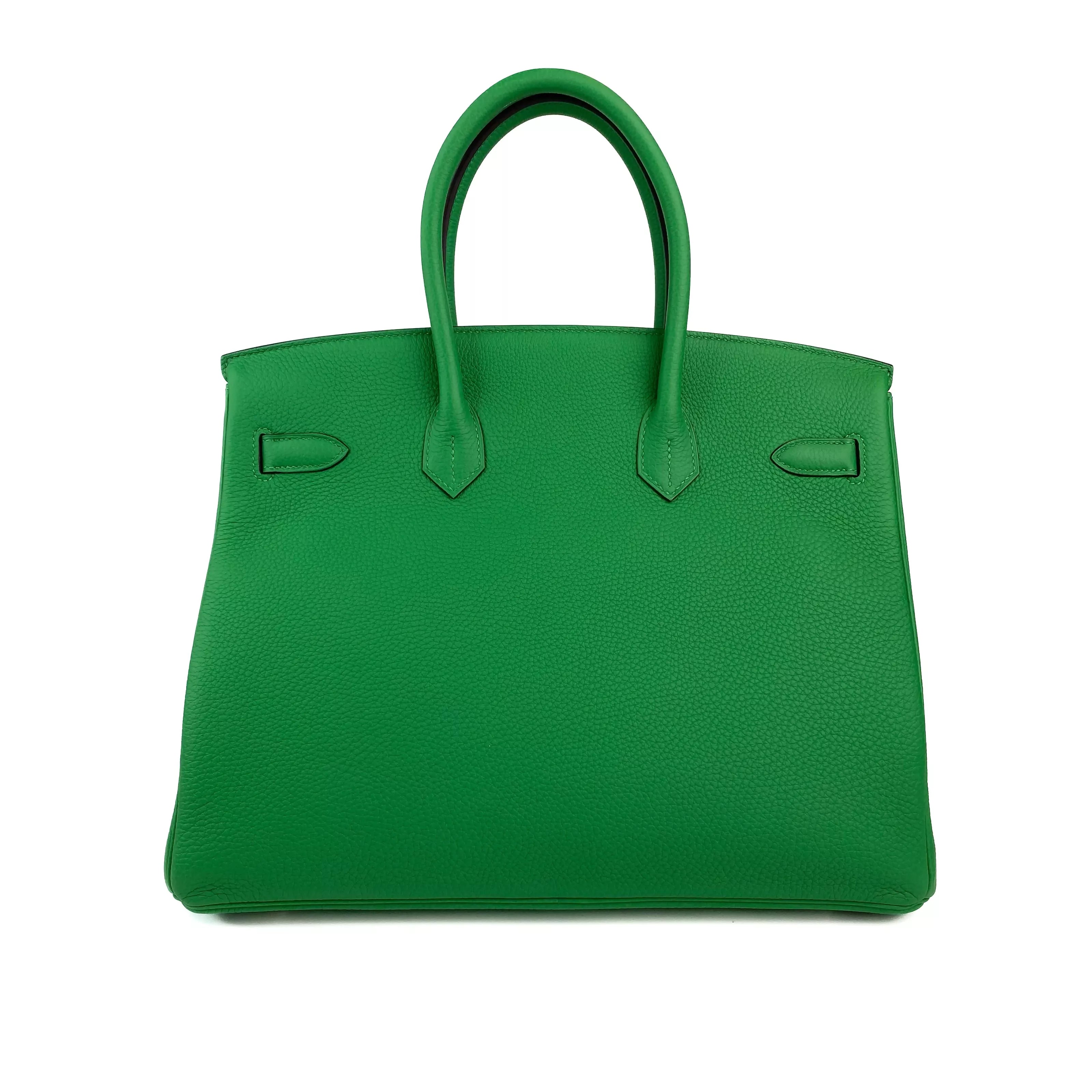 Hermes Birkin 35 in Bamboo Green Togo Leather GHW 3