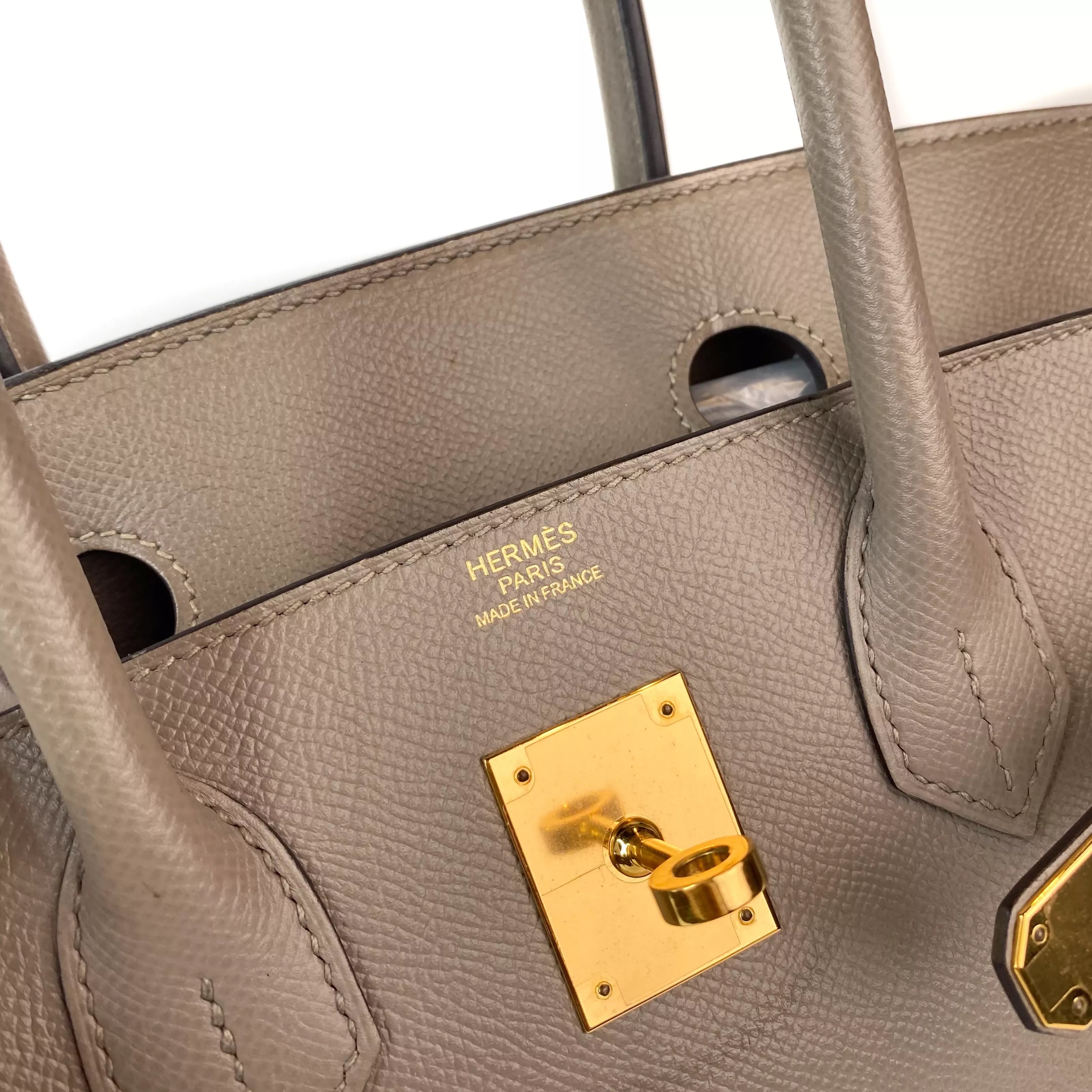 Hermes Birkin 30 in Etain Grey Epsom Leather GHW 8