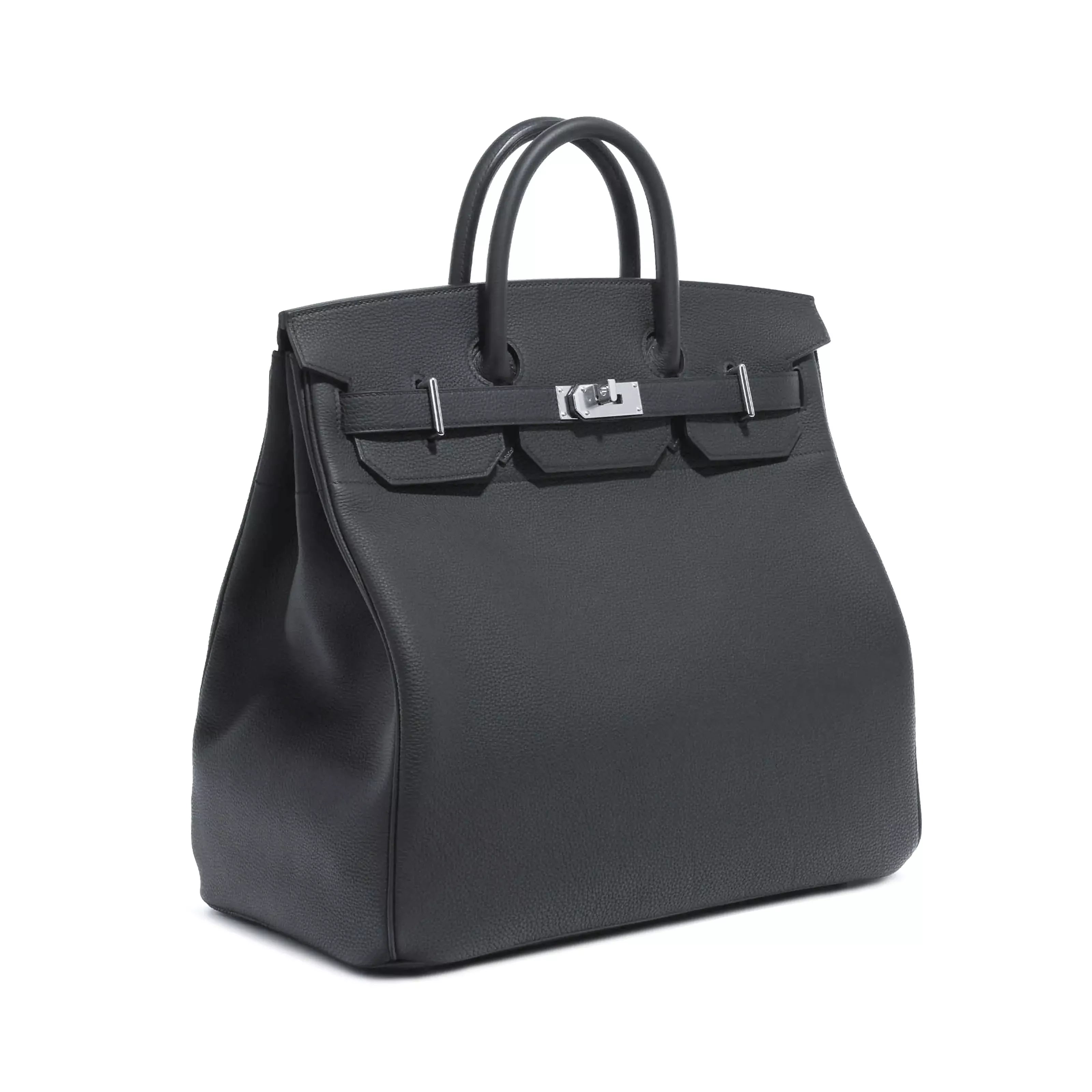 Hermès Haut à Courroies 40 HAC Travel Bag in Ardoise Togo Leather with Palladium Hardware 2