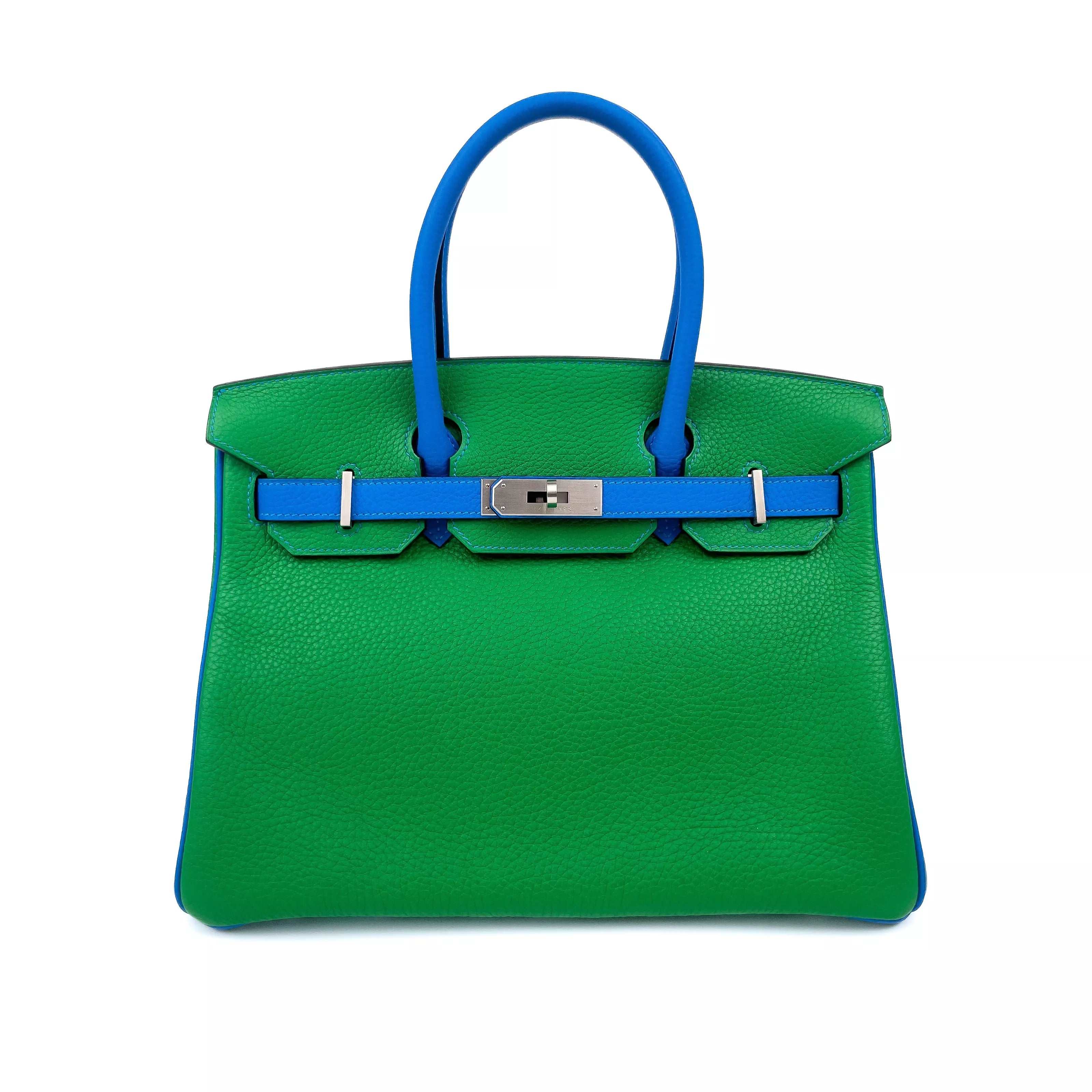 Hermes_Birkin_30_Bicolor_Green_Blue_Togo_Leather_Brushed_Palladium_Hardware_Front