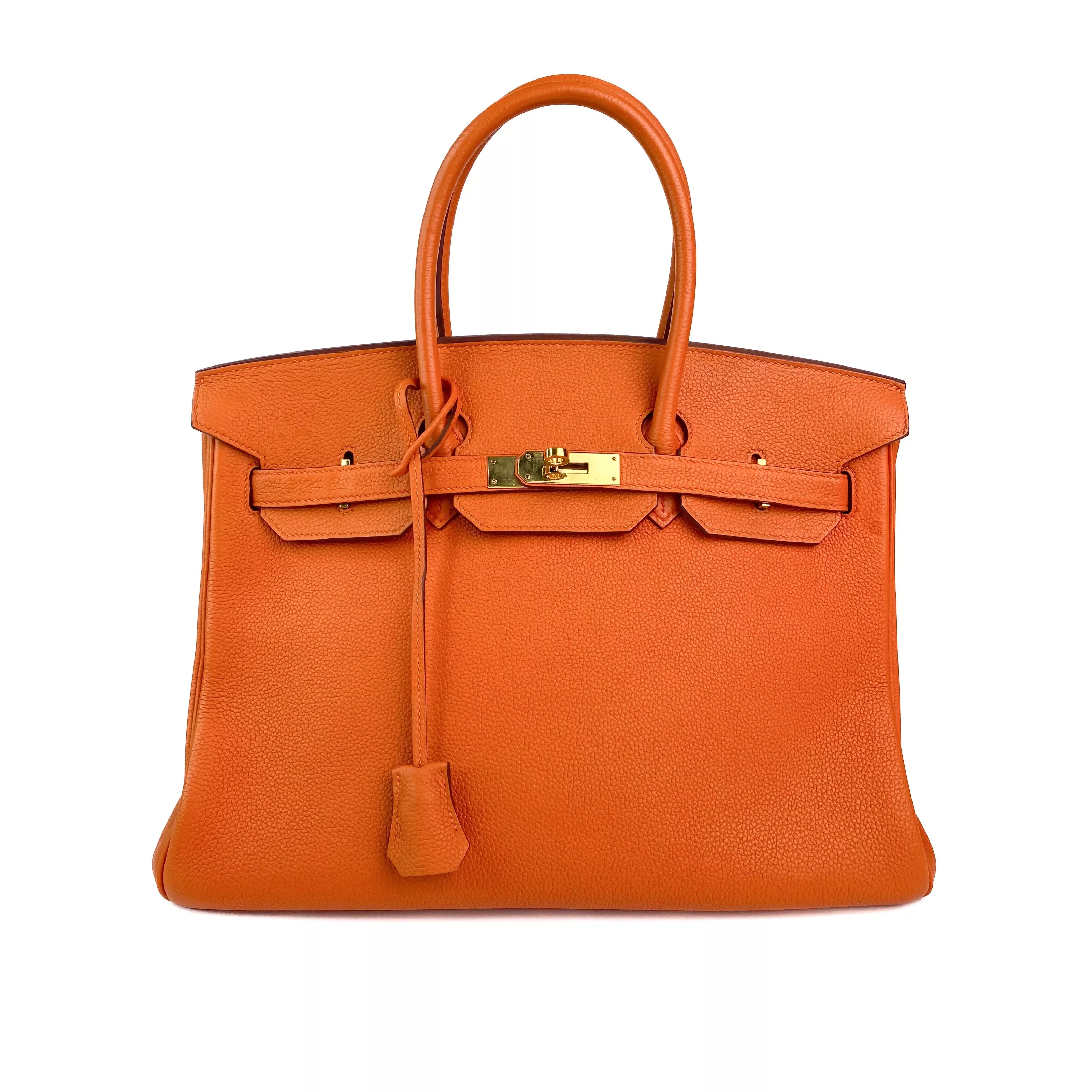 Hermes Birkin 35 in Orange Togo Leather Set