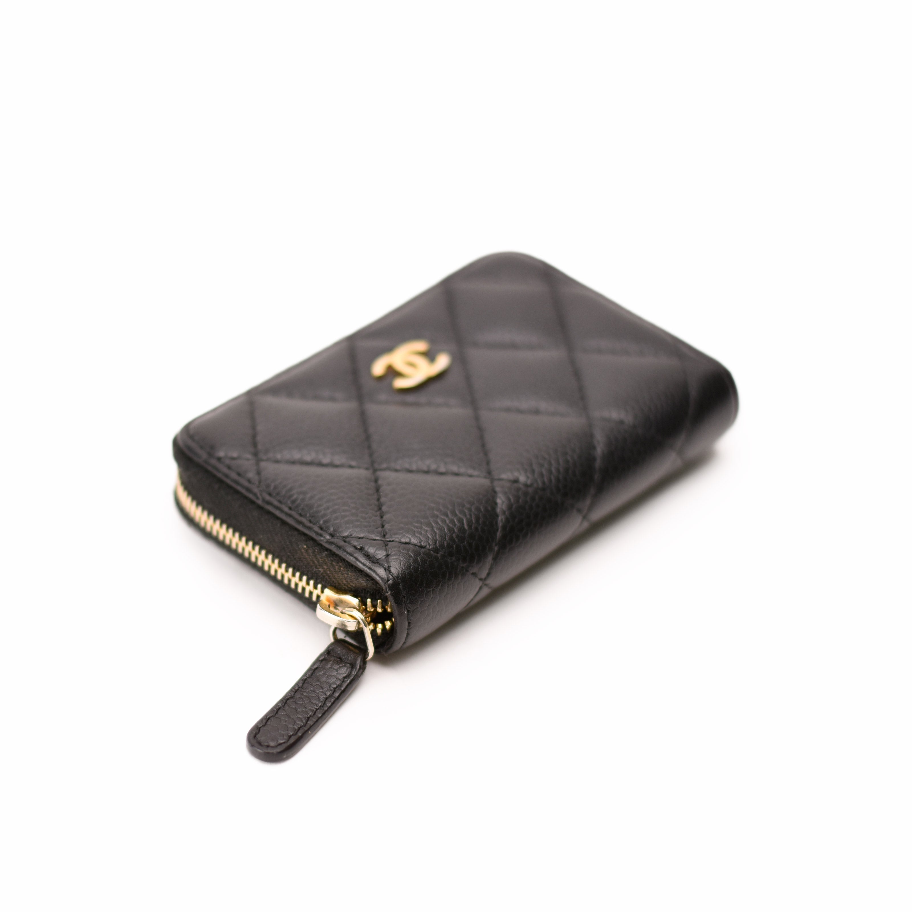 Chanel Classic CC Zippy Wallet Black Caviar GHW
