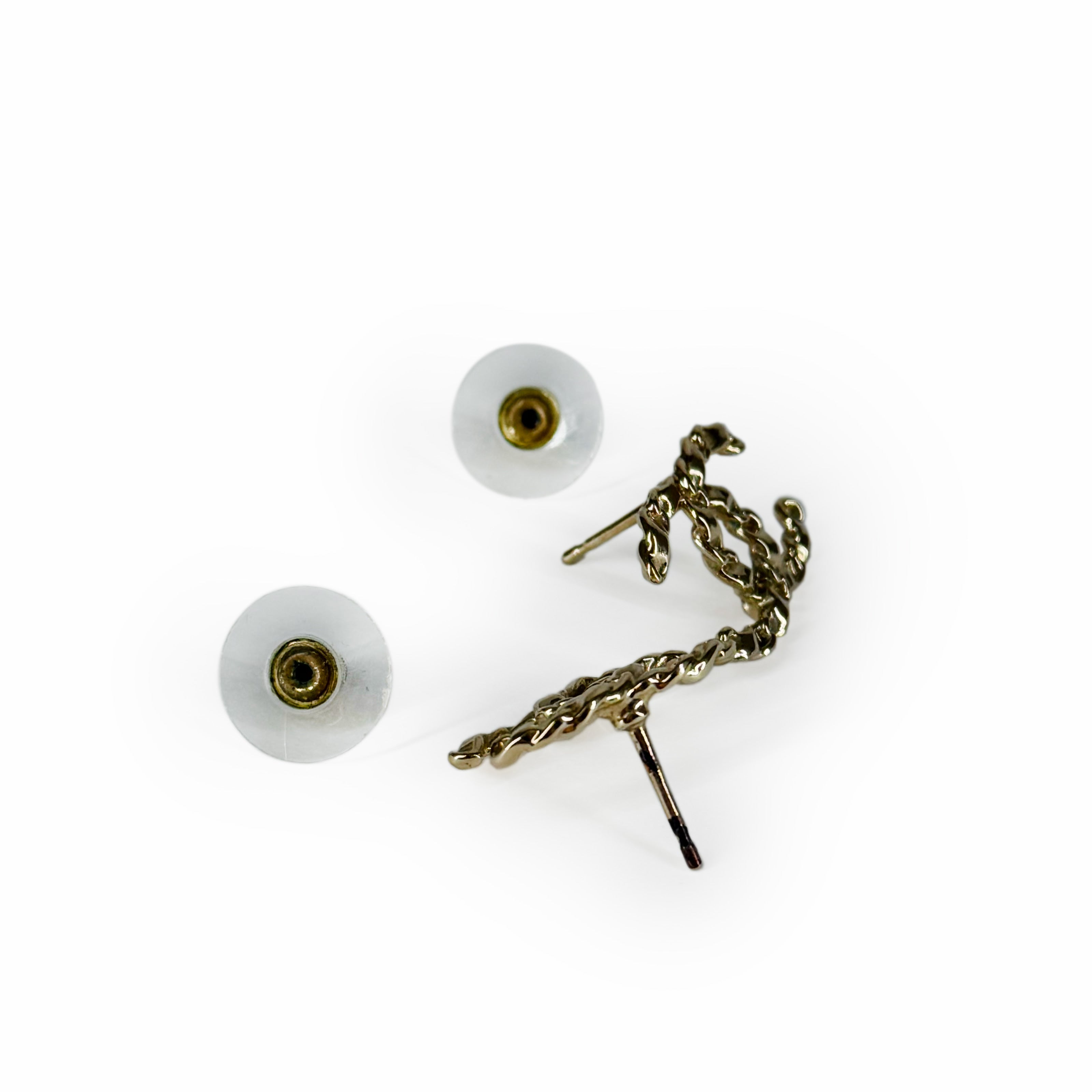 Chanel CC Chain Gold Earrings