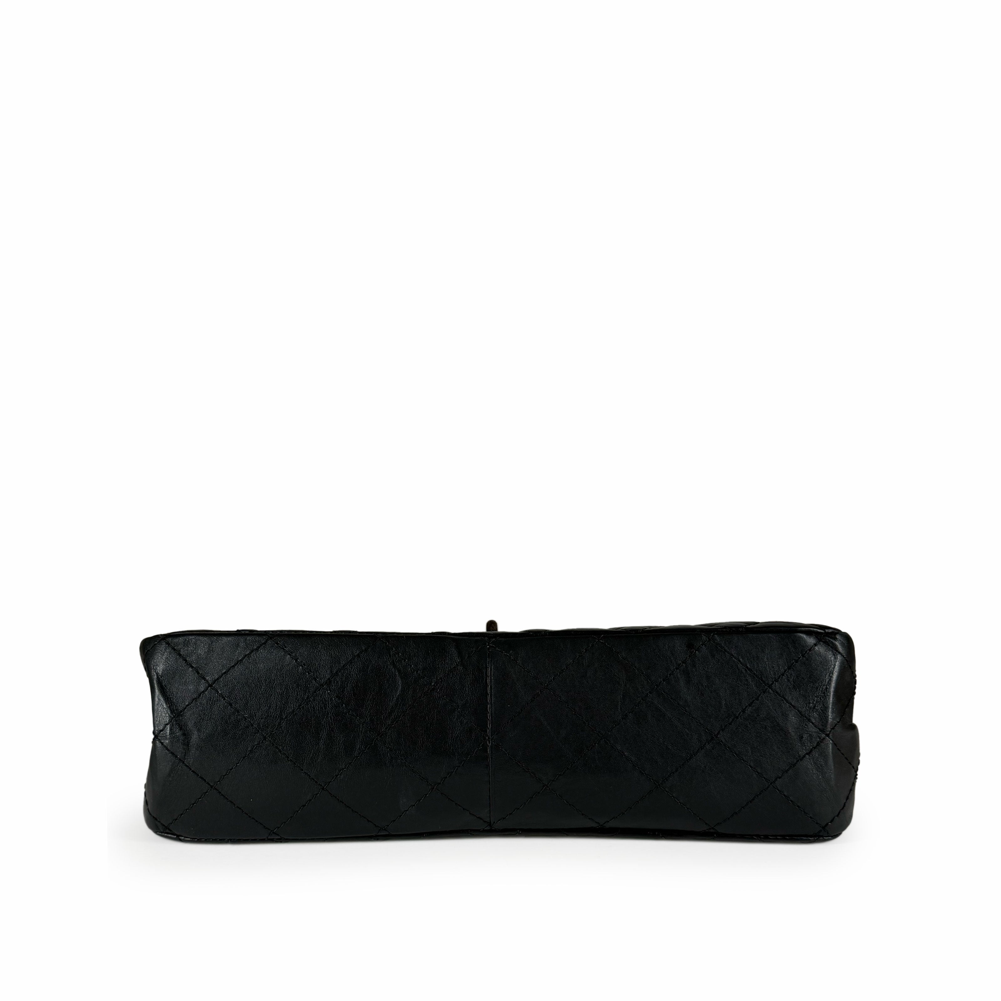 Chanel 2.55 Reissue 227 Large Black Quilted Aged Calfskin