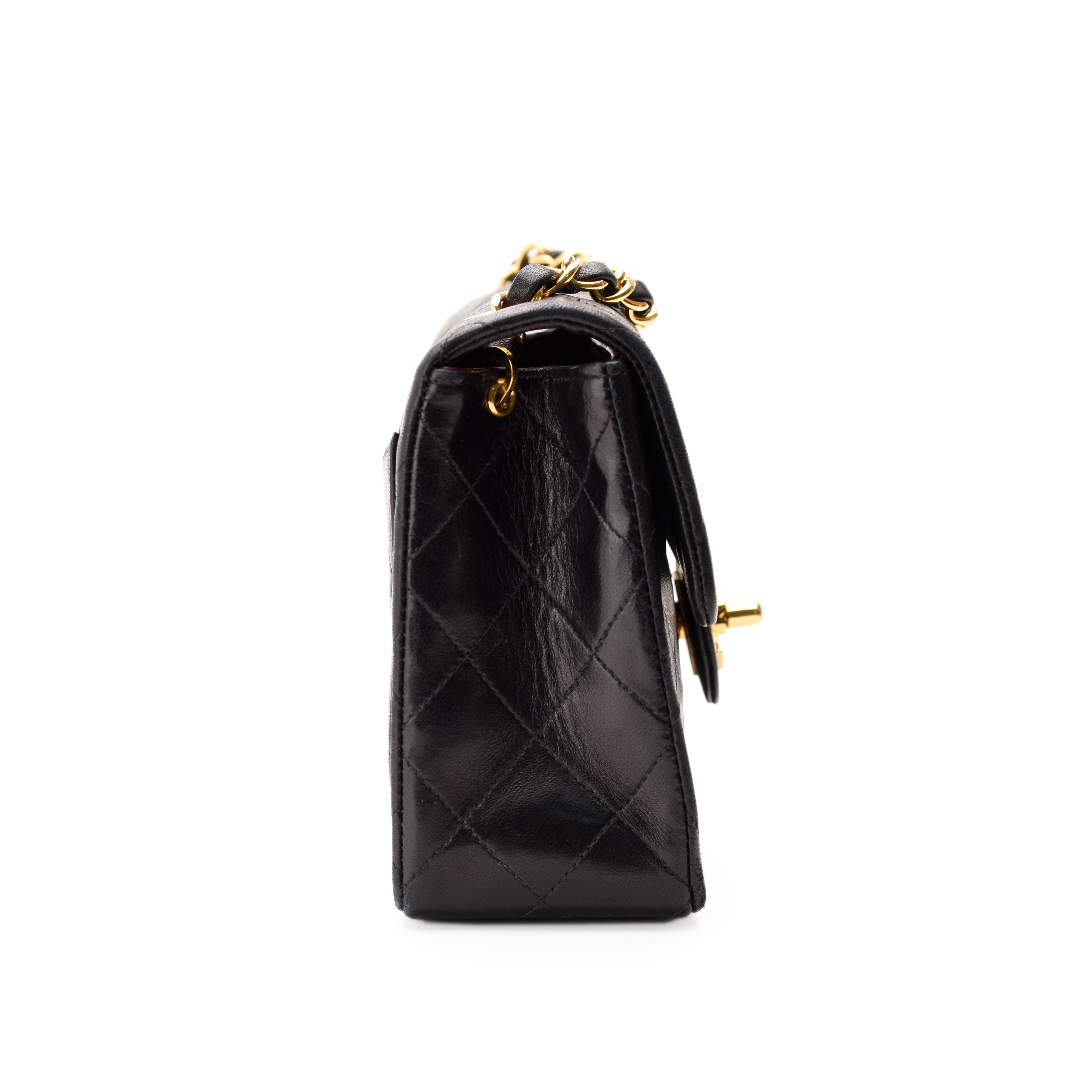 Chanel Mini Square Vintage Black Lambskin 24K GHW