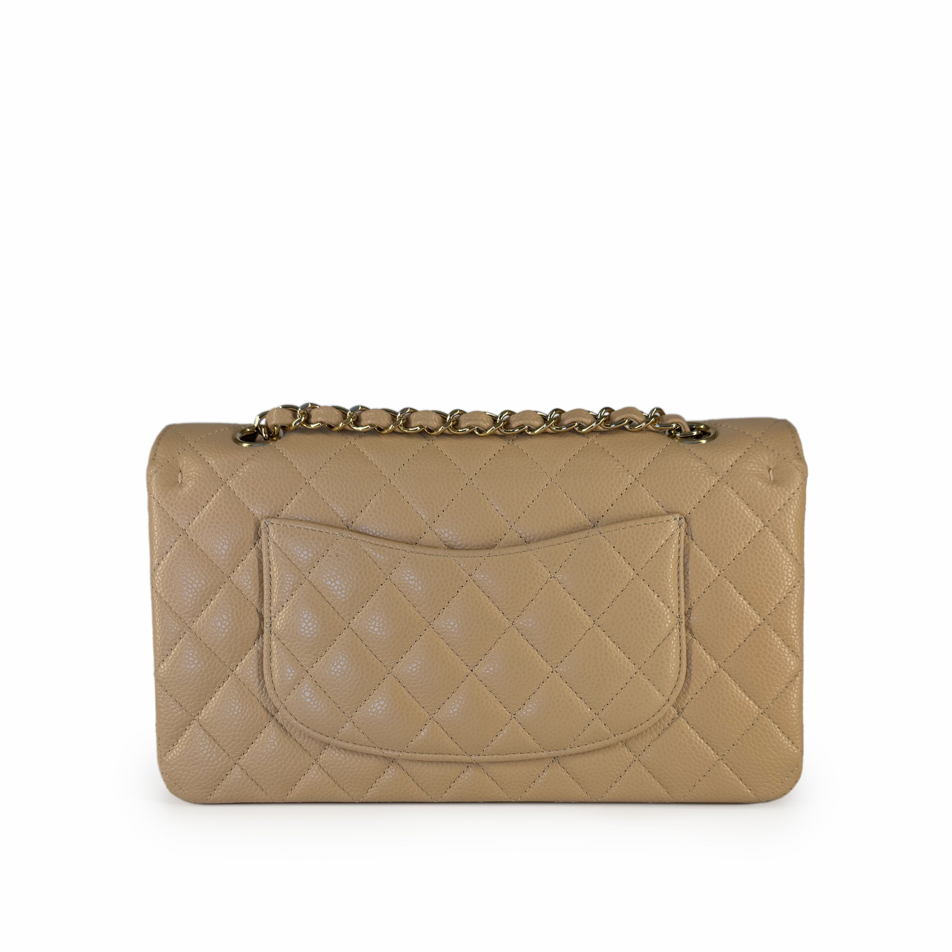 Chanel Timeless Medium Beige Caviar GHW