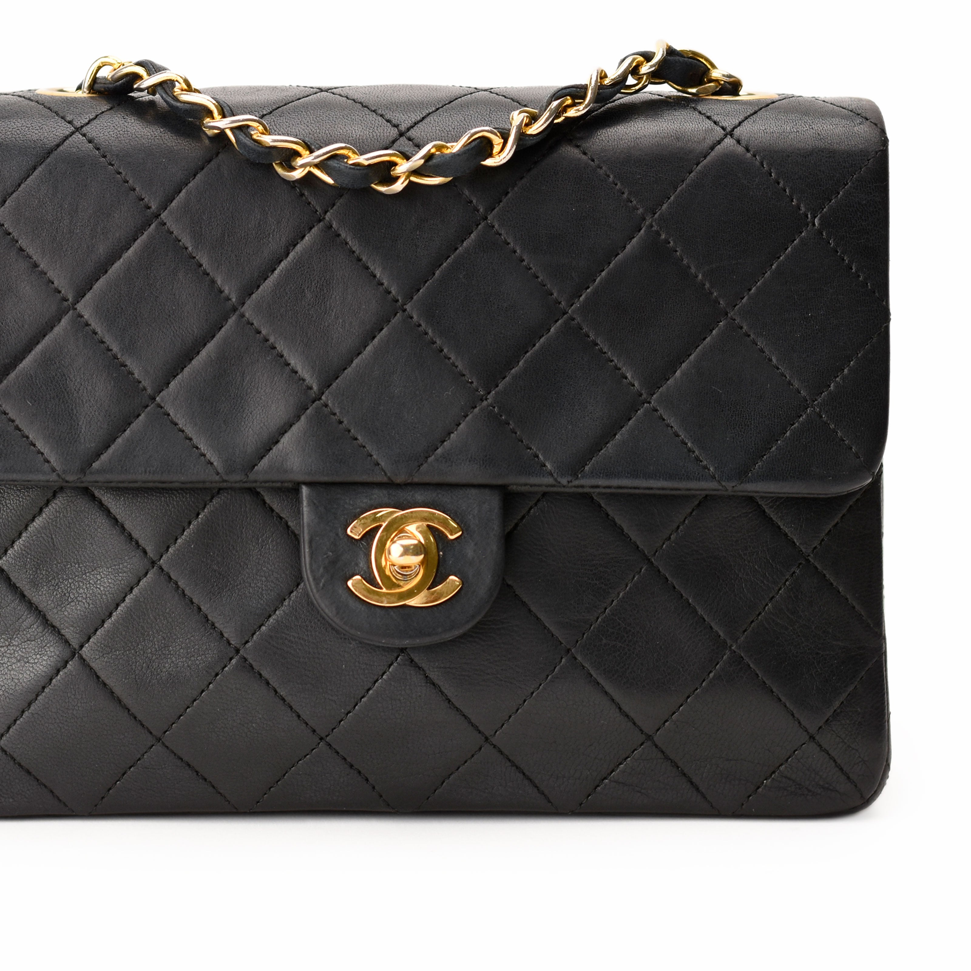 Chanel Vintage Flap Black Lambskin 24K GHW