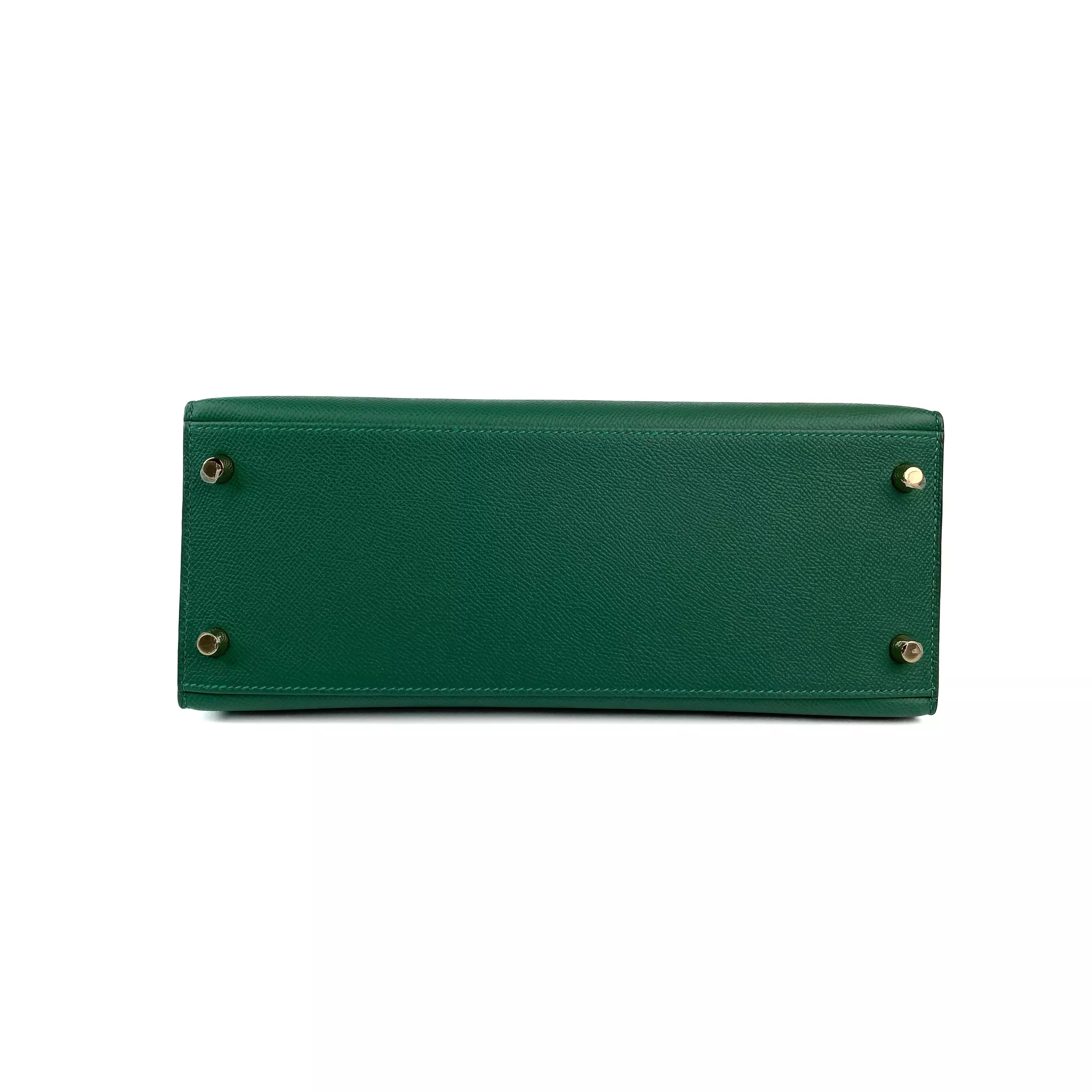 Hermes Kelly 28 Sellier in Vert Vertigo Epsom Leather GHW 5