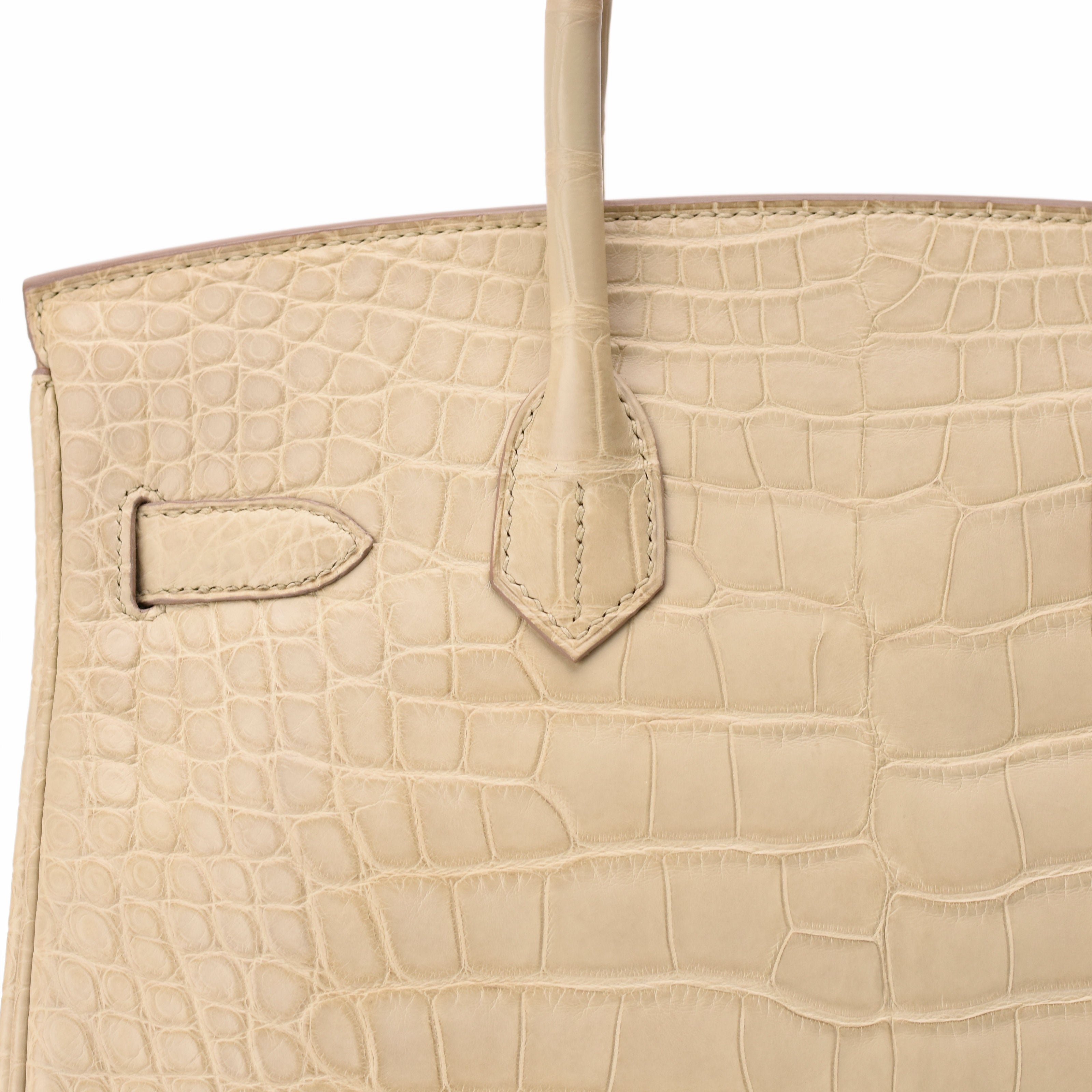 Hermès Birkin 30 Beton Matte Alligator GHW