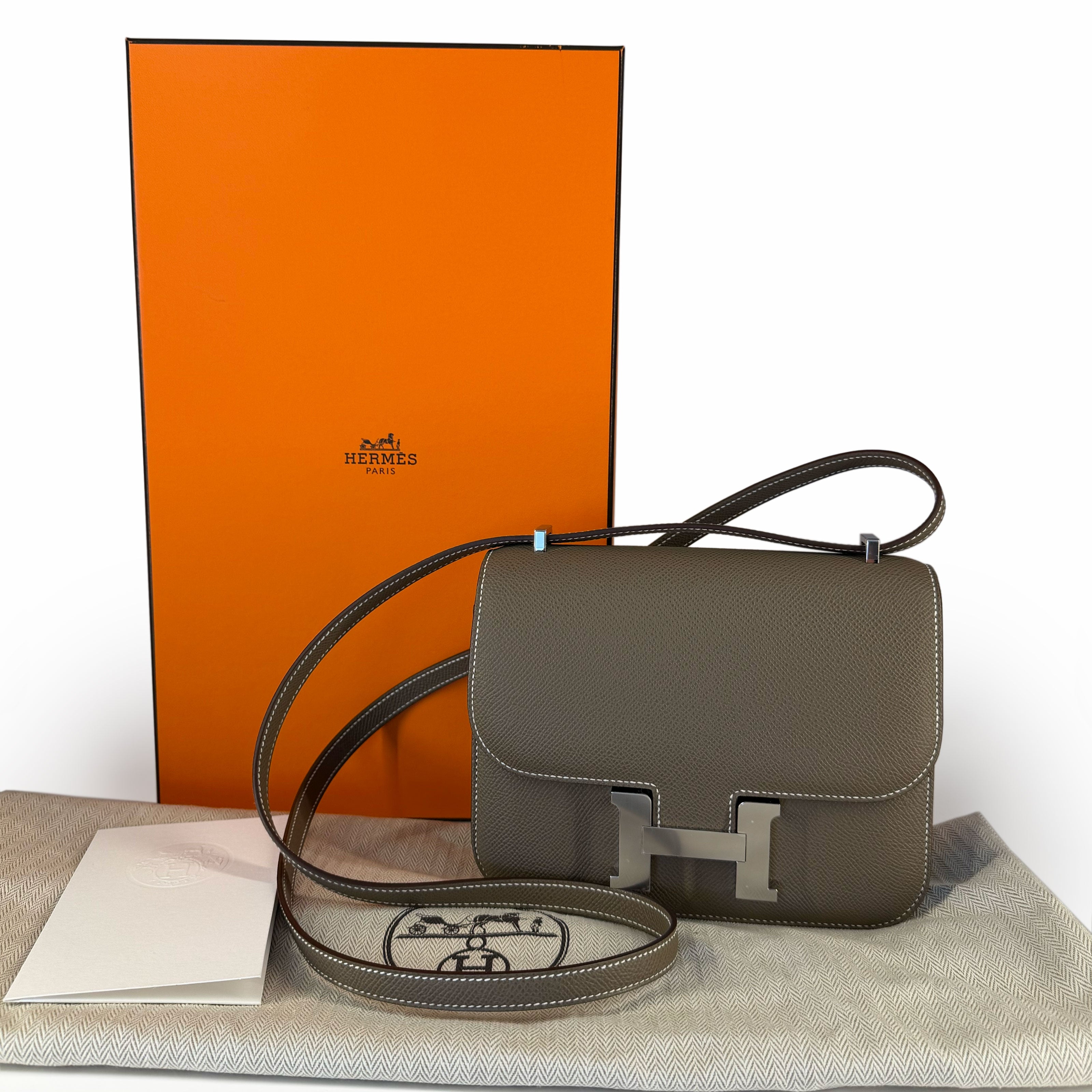 Hermès Constance 18 Etoupe Epsom