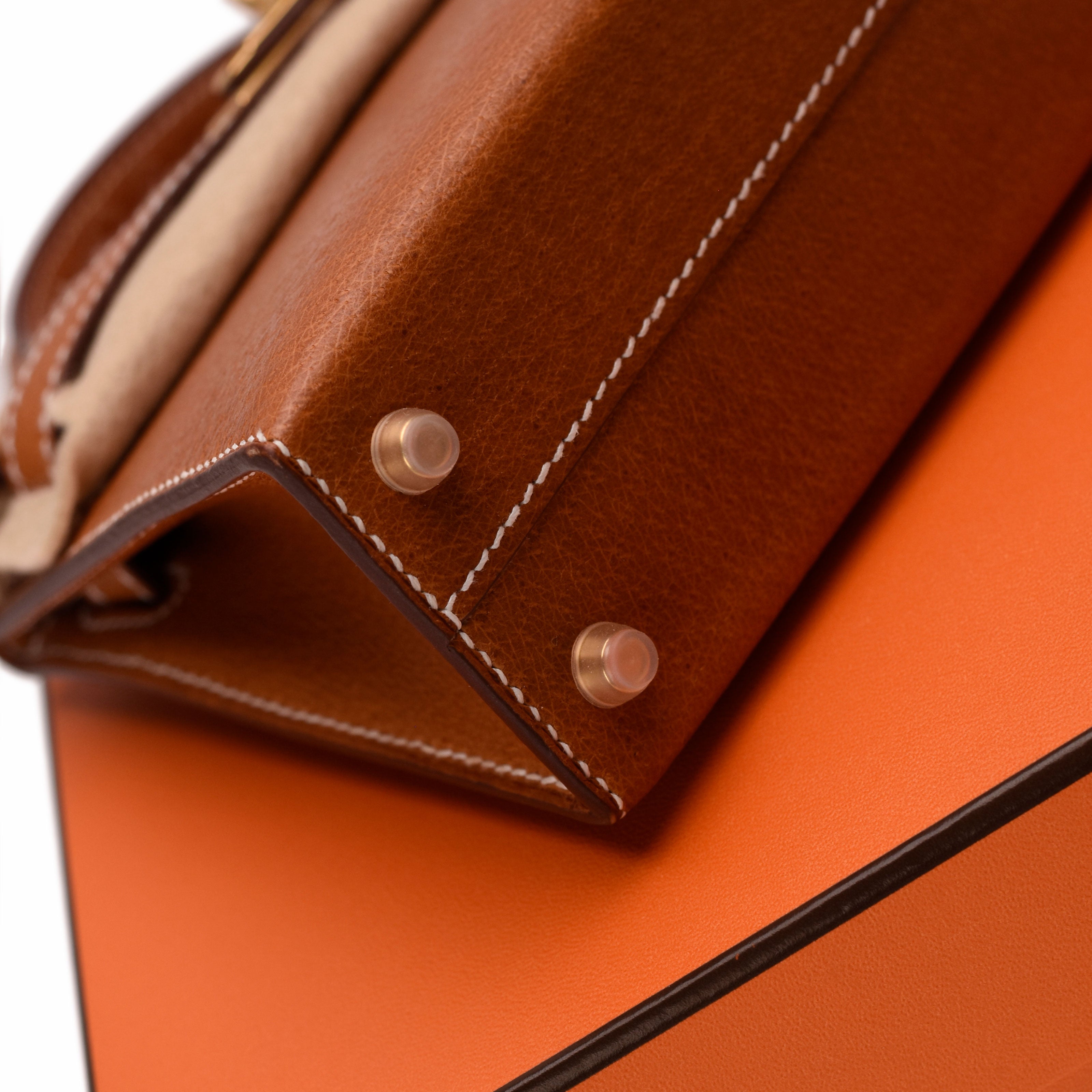 Hermès Mini Kelly Sellier Toffee GHW