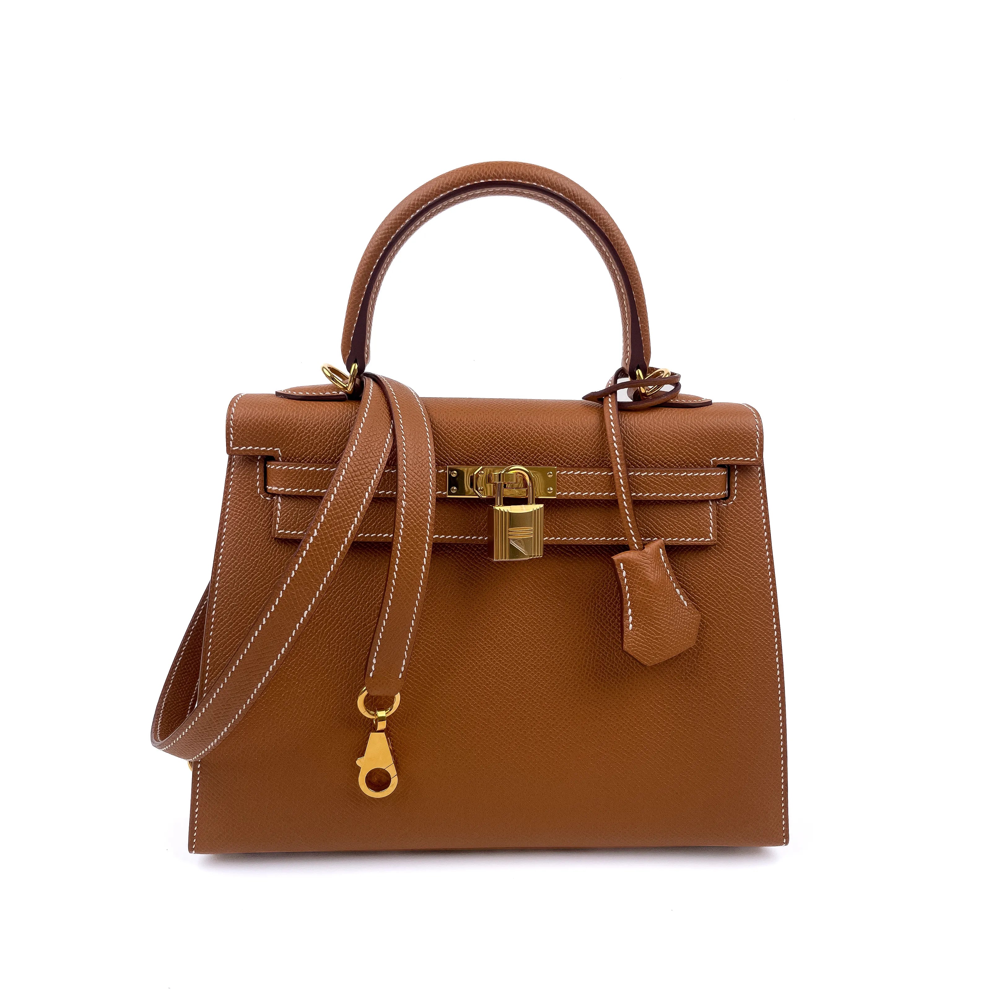 Hermès Kelly 25 Sellier Gold Epsom with Gold Hardware