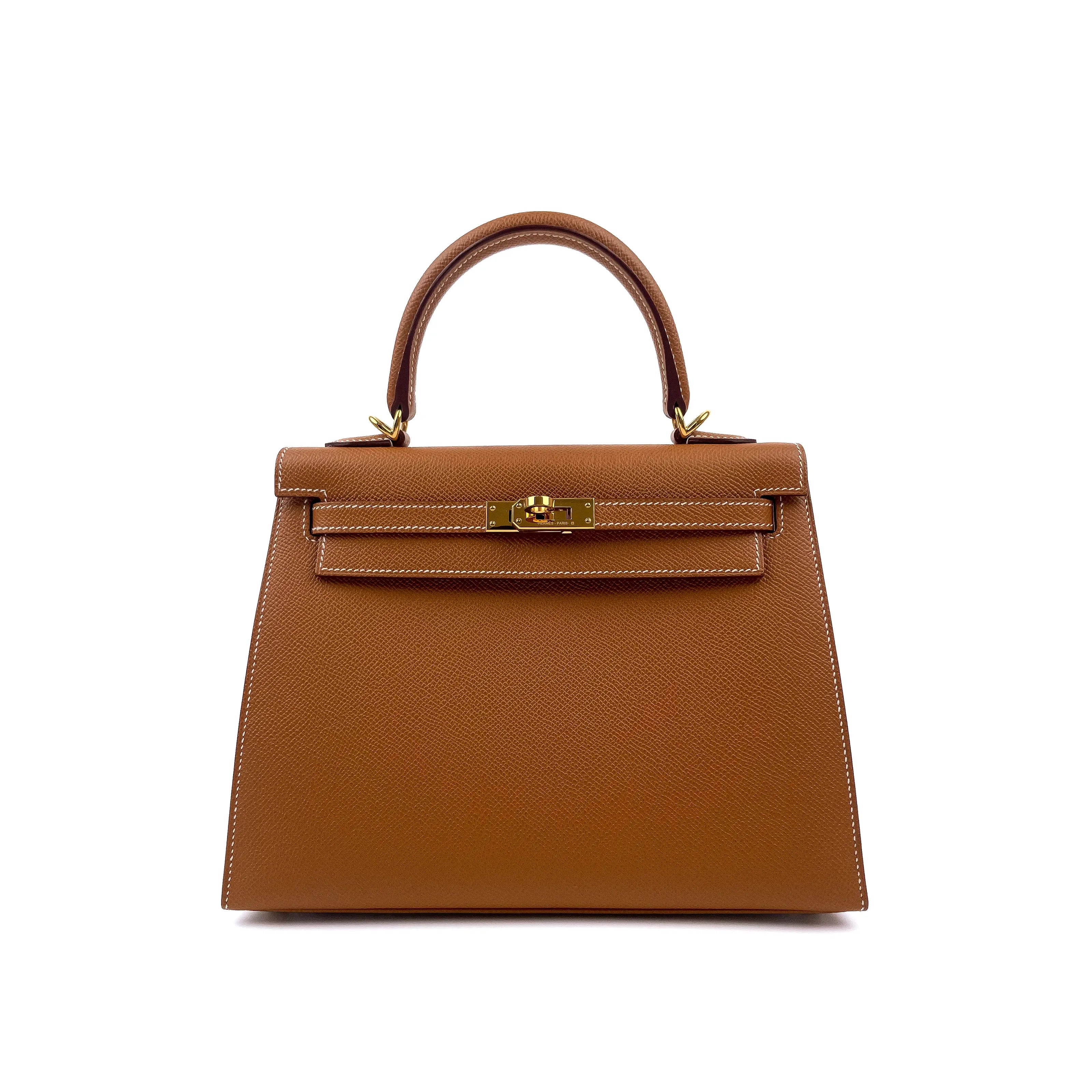 Hermès Kelly 25 Sellier Gold Epsom with Gold Hardware