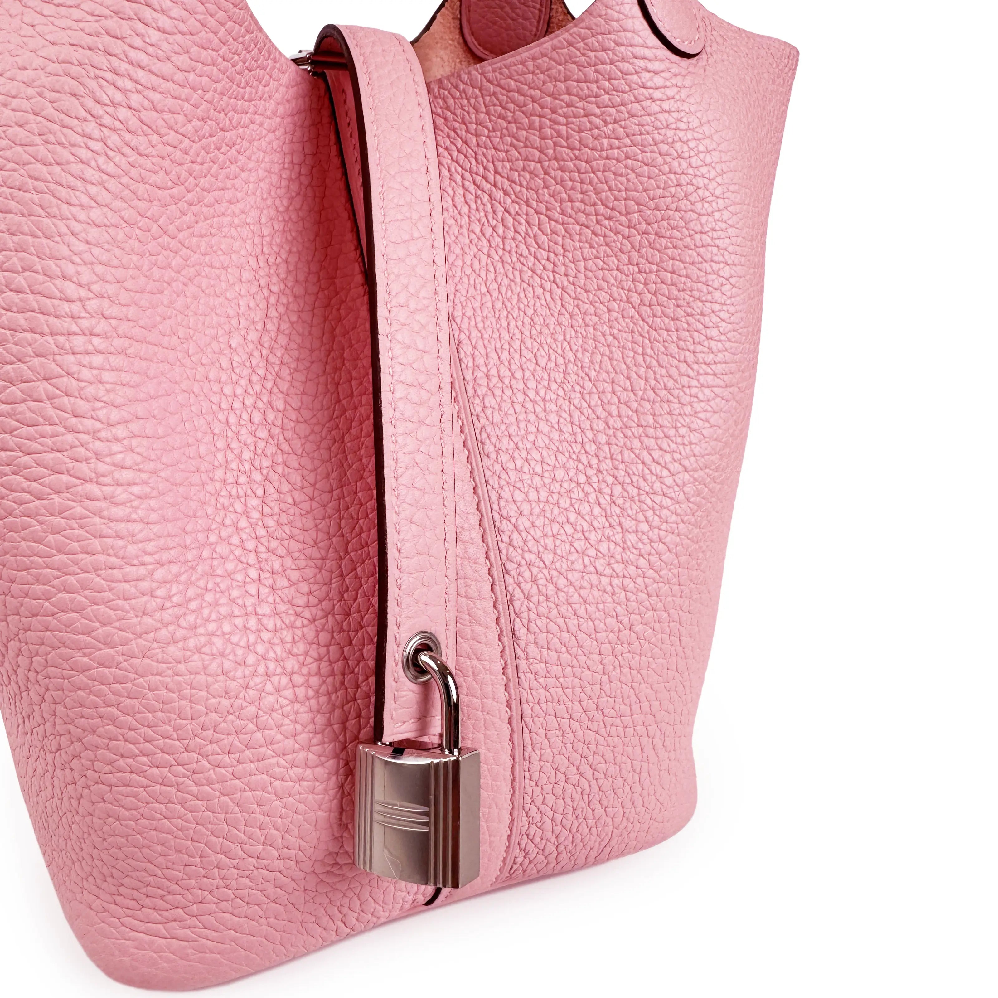 Hermès Picotin Lock 18 Rose Sakura Clemence PHW