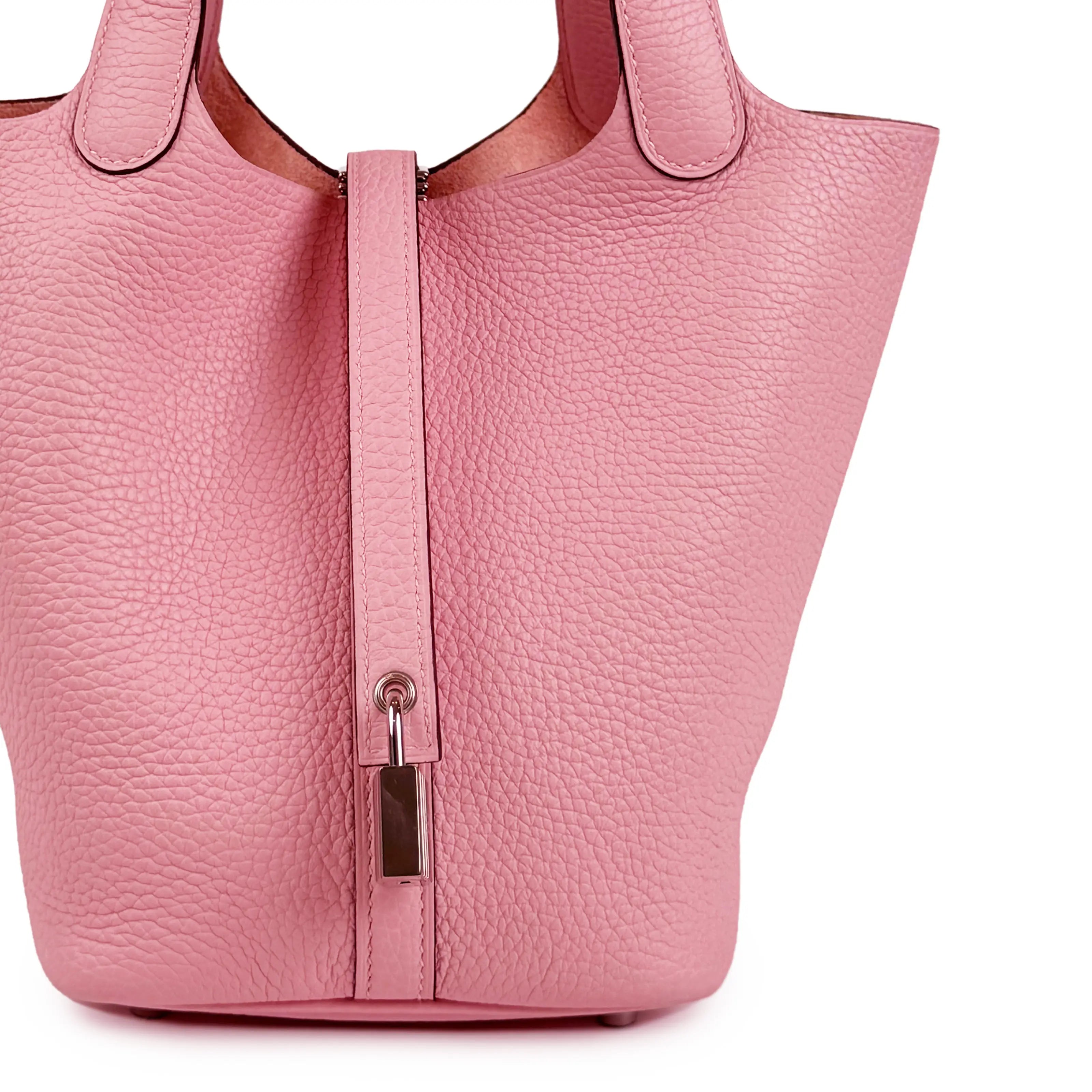 Hermès Picotin Lock 18 Rose Sakura Clemence PHW