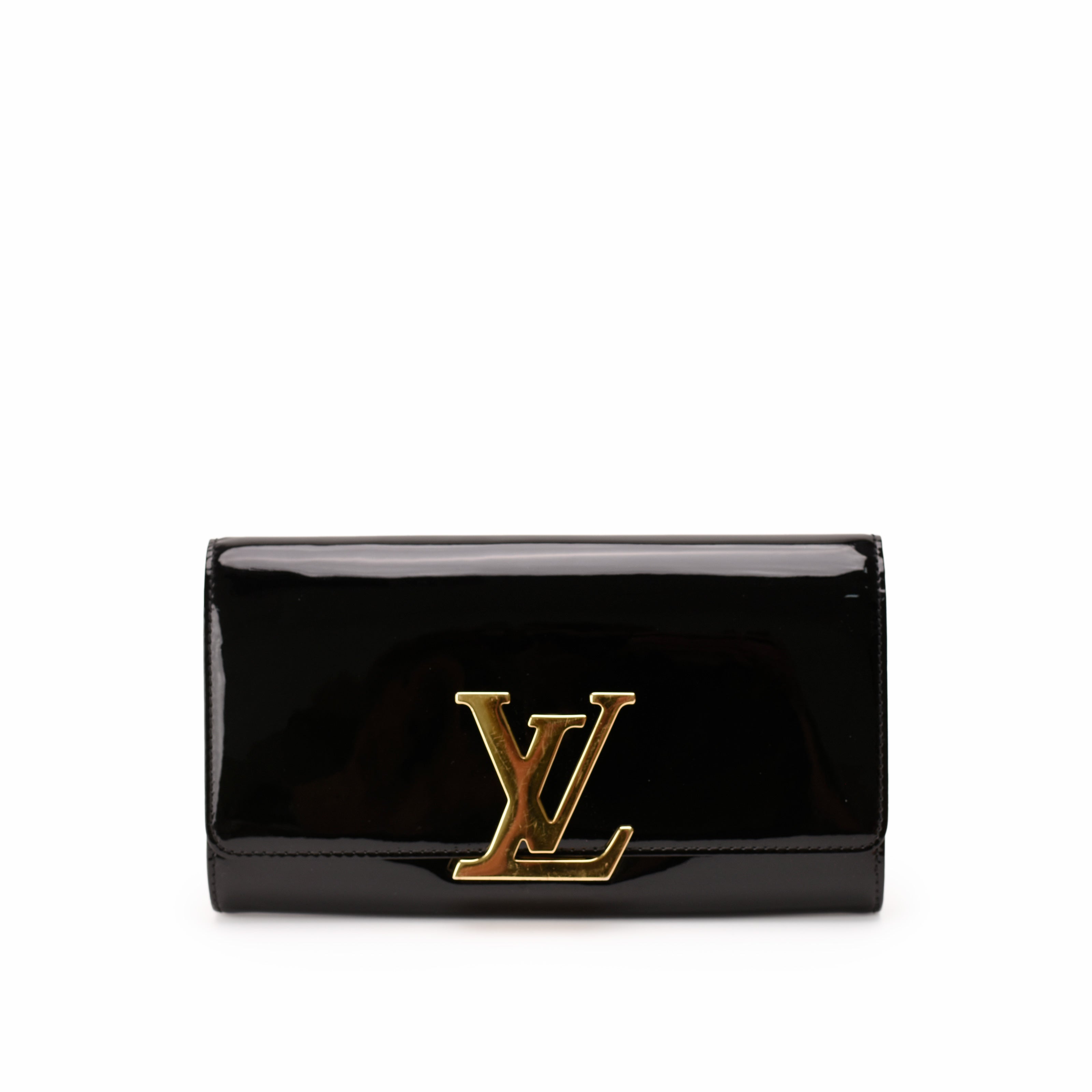Louis Vuitton Louise Clutch Black Patent Leather
