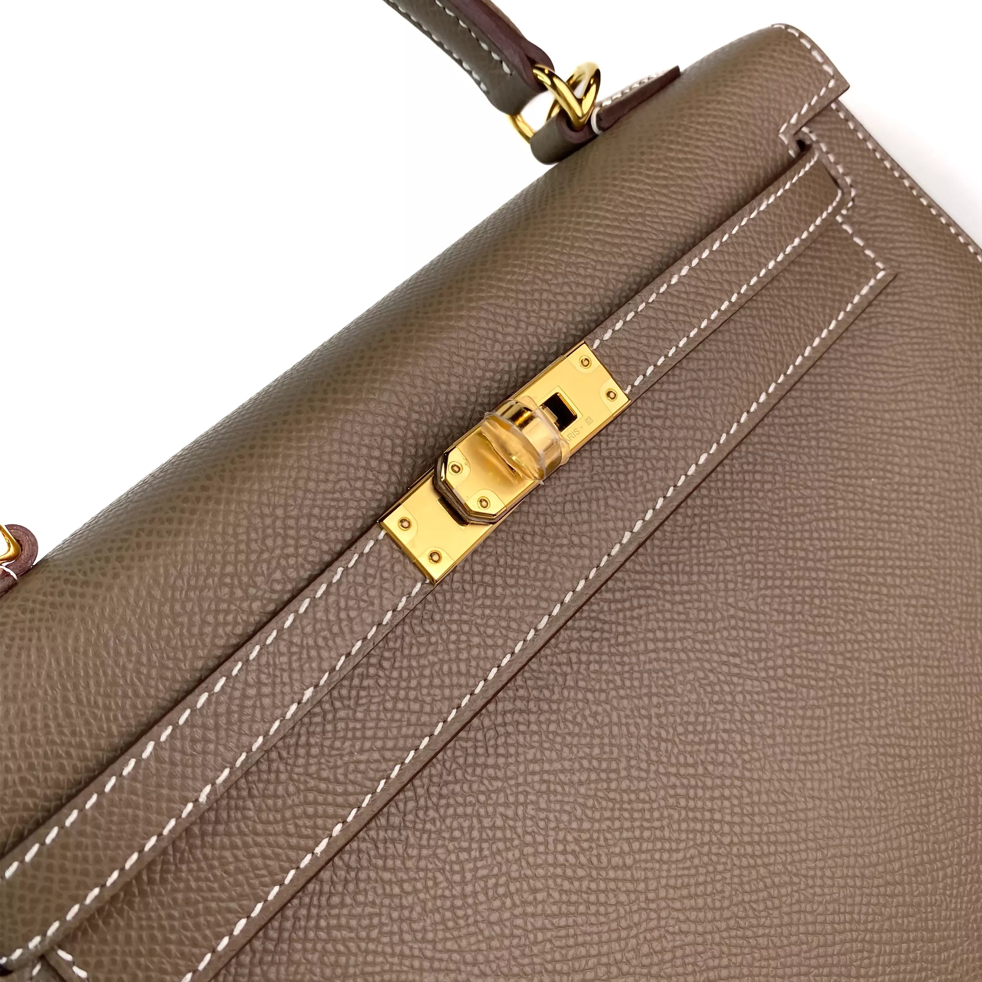 Hermes Kelly 25 in Etoupe Epsom Leather GHW 8