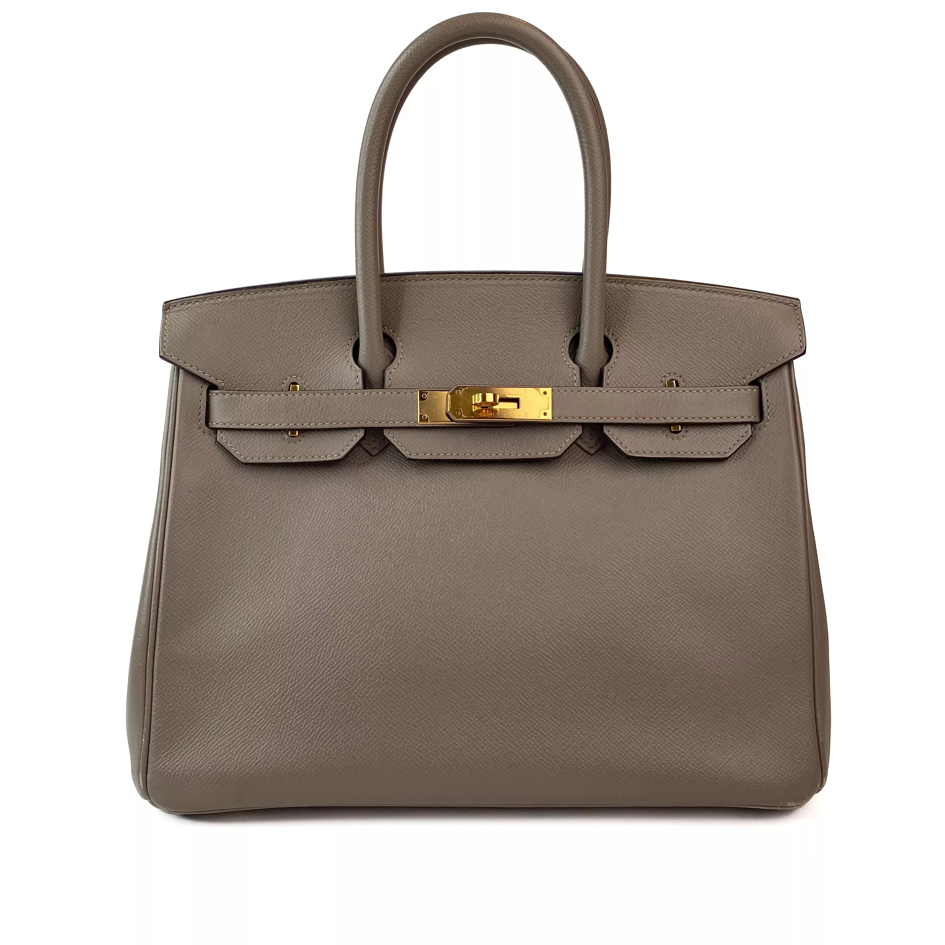 Hermes Birkin 30 in Etain Grey Epsom Leather GHW 10