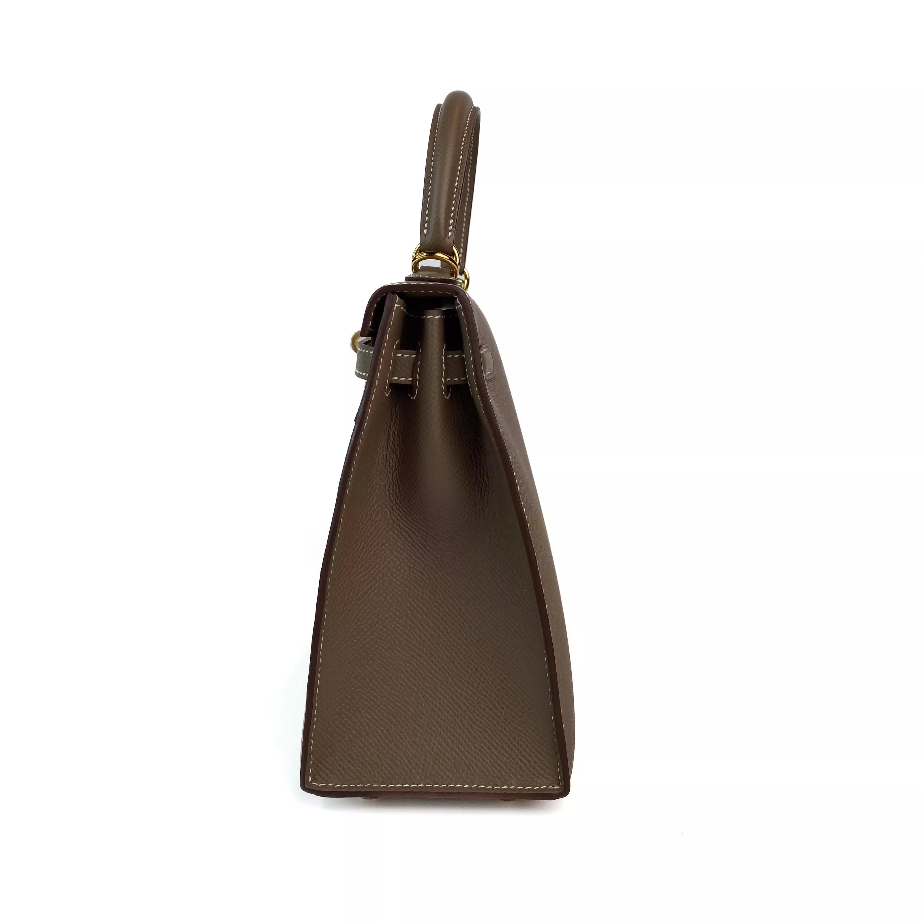 Hermes Kelly 25 in Etoupe Epsom Leather GHW 6
